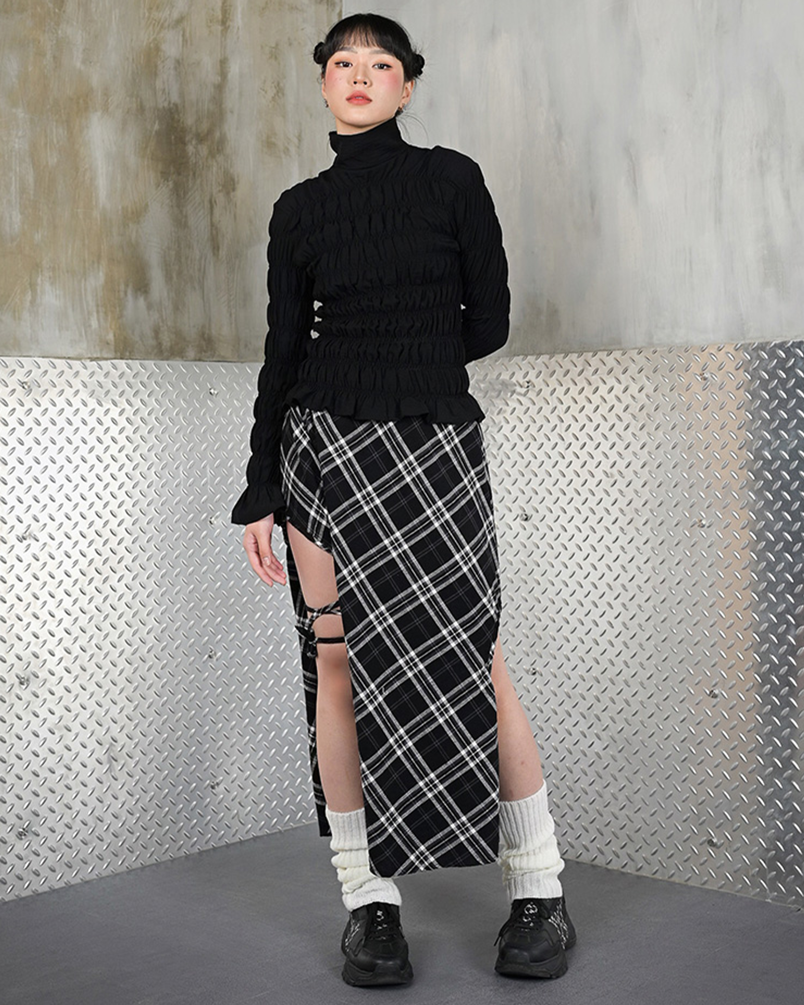 Black Tartan Skirt