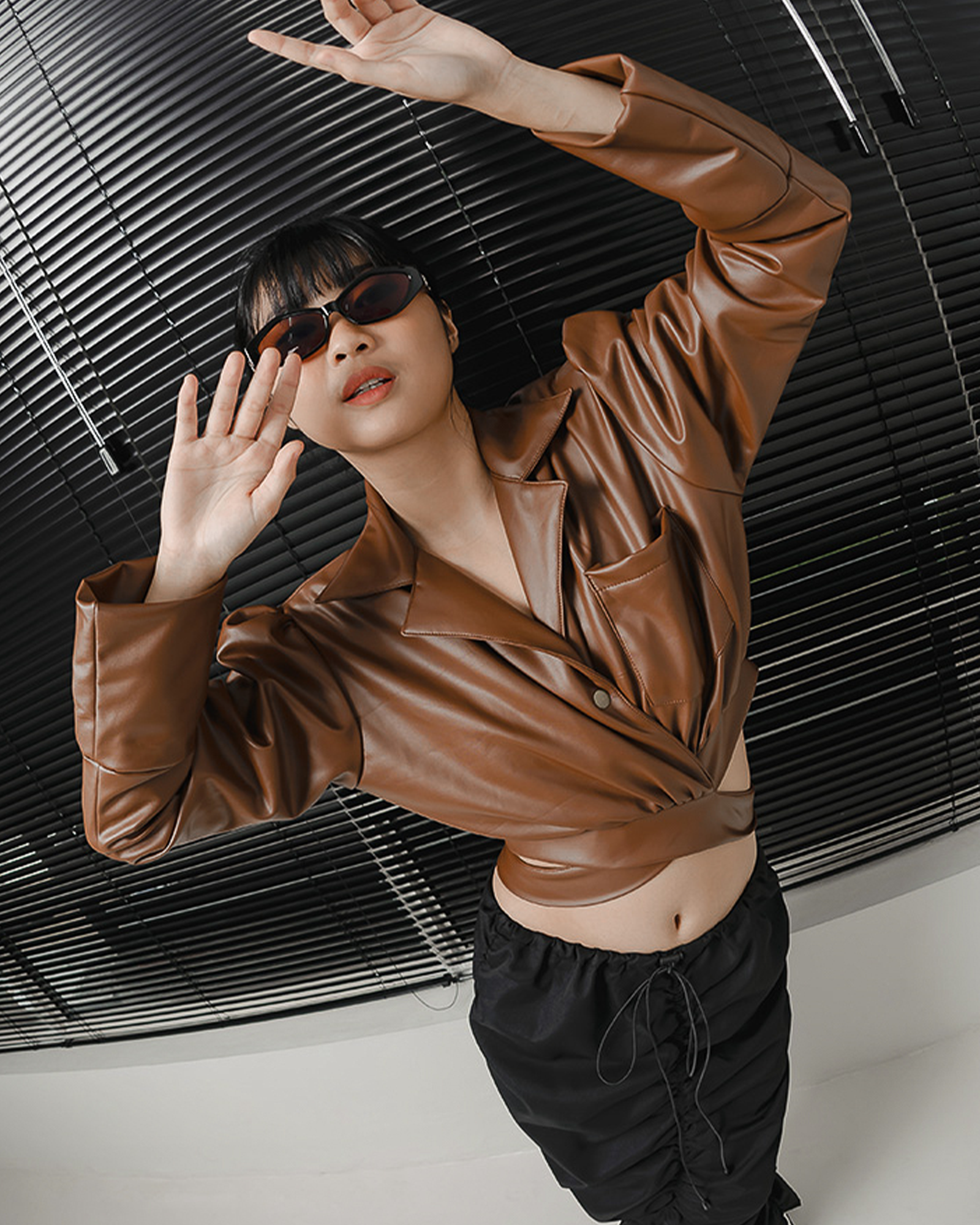 Rosie Leather Crop Jacket