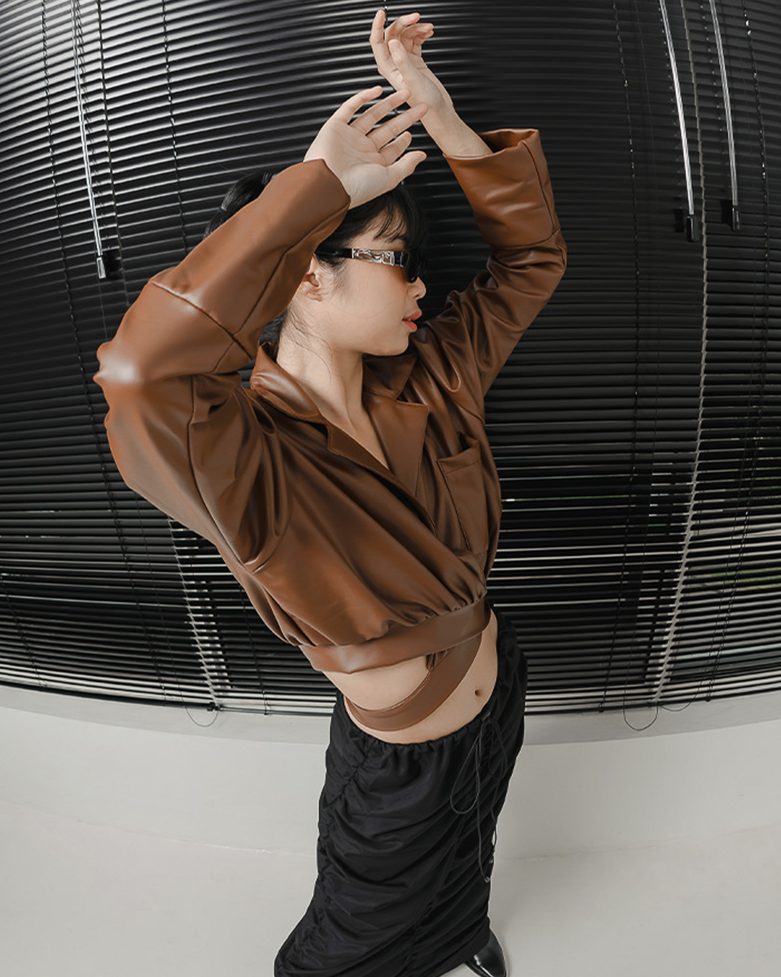 Rosie Leather Crop Jacket
