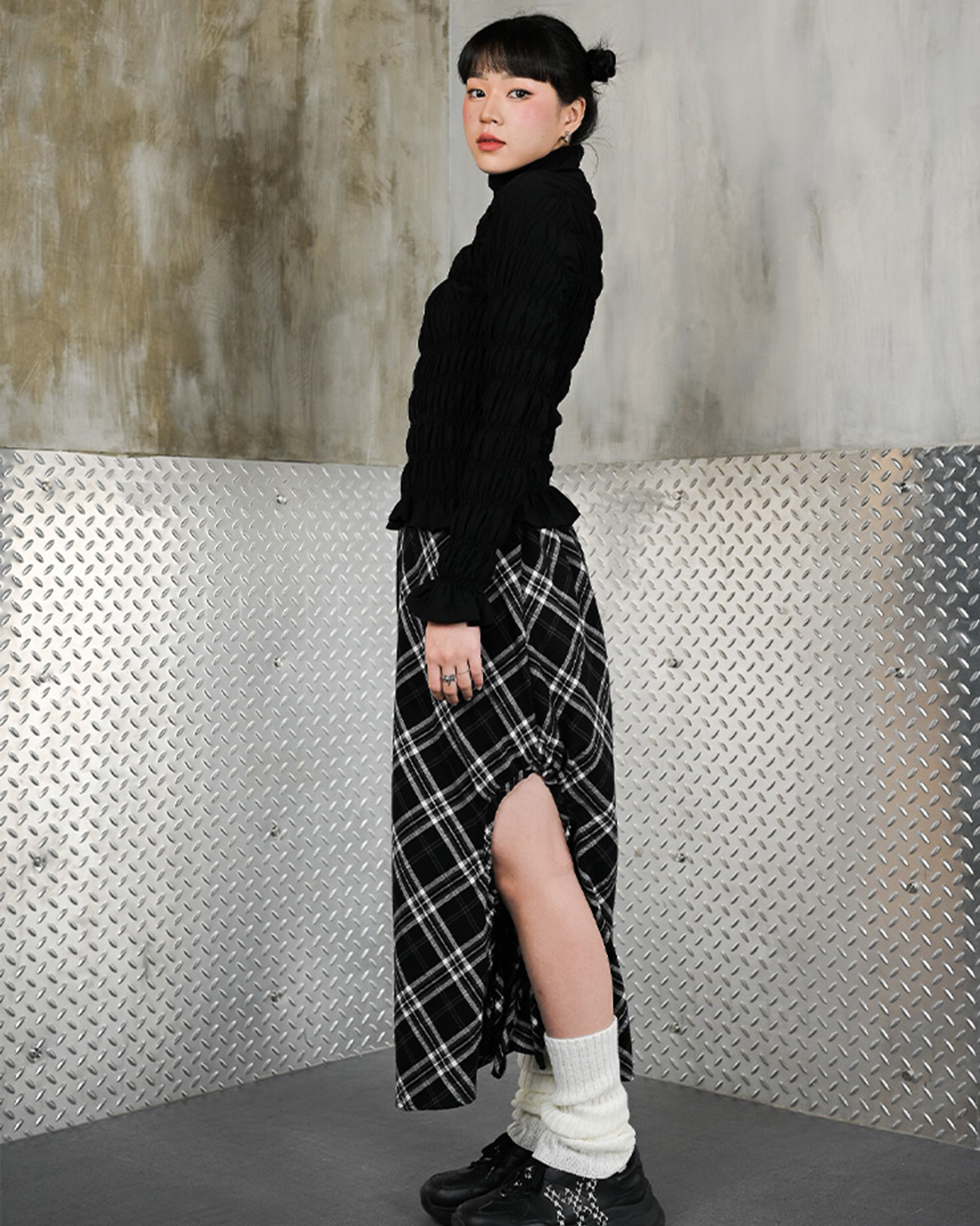 Black Tartan Skirt