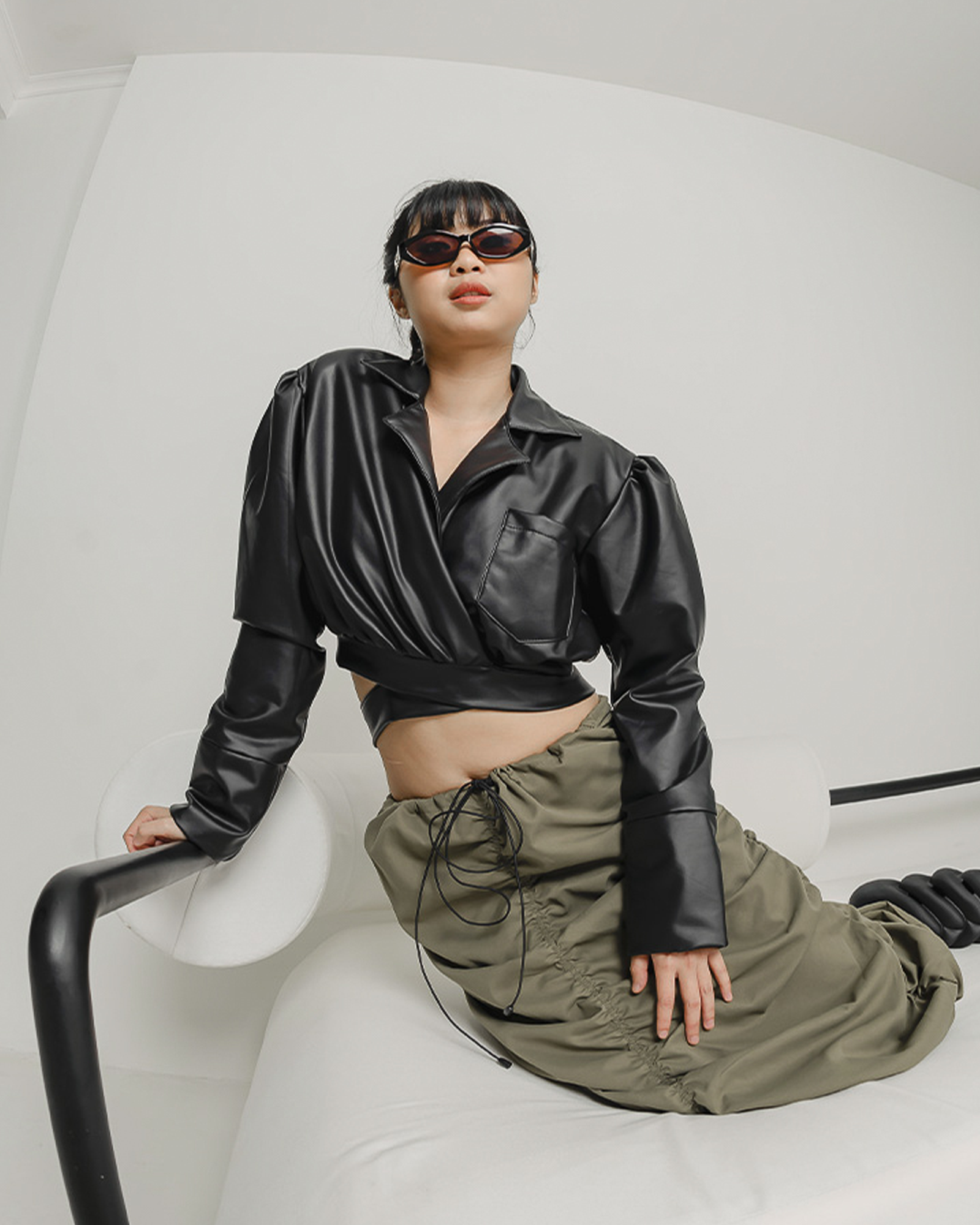 Rosie Leather Crop Jacket