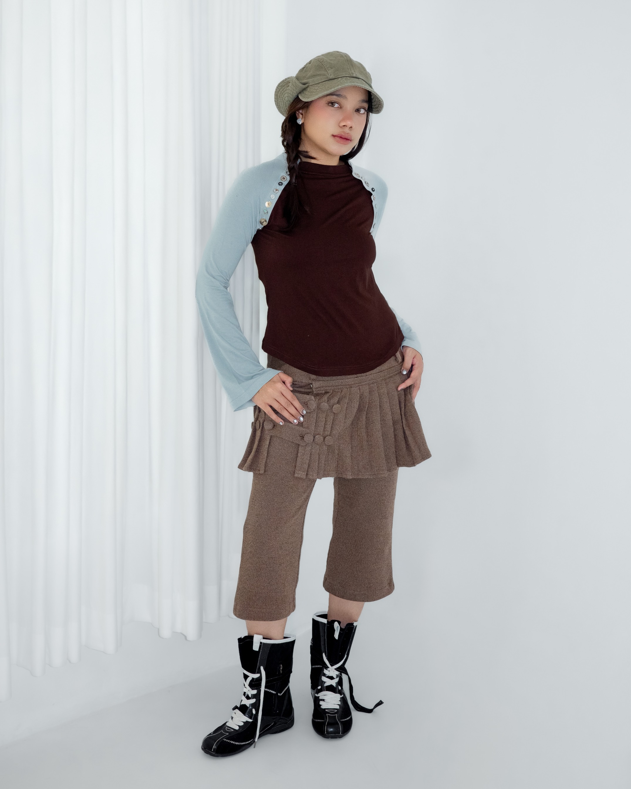 Multiway Buttons Sleeve Top