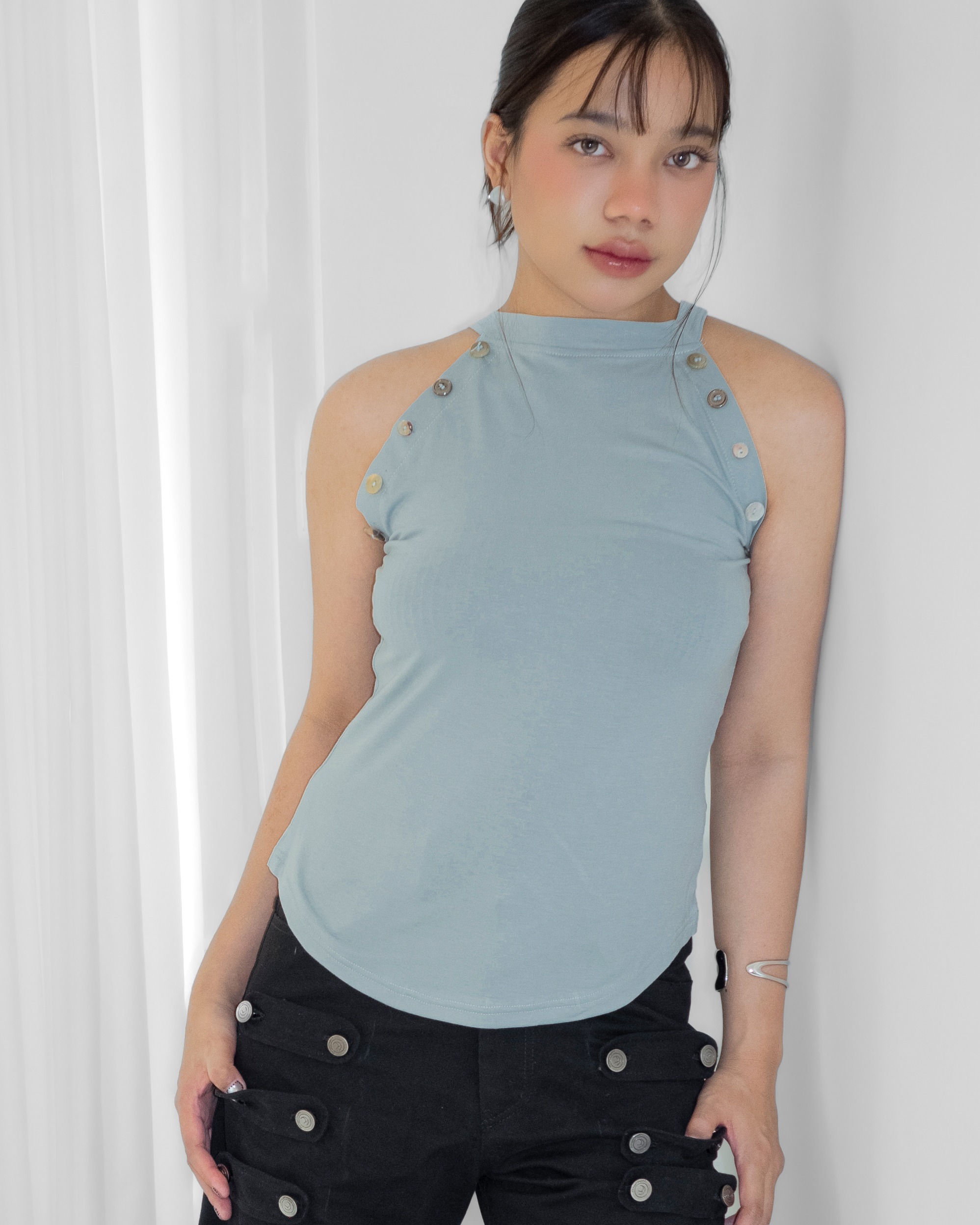 Multiway Buttons Sleeve Top
