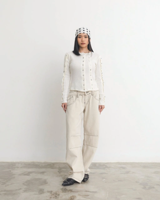 Image of CATHA - Overstitched Double Waist Jeans