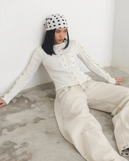 Image of CATHA - Compact Knit Longsleeve Top