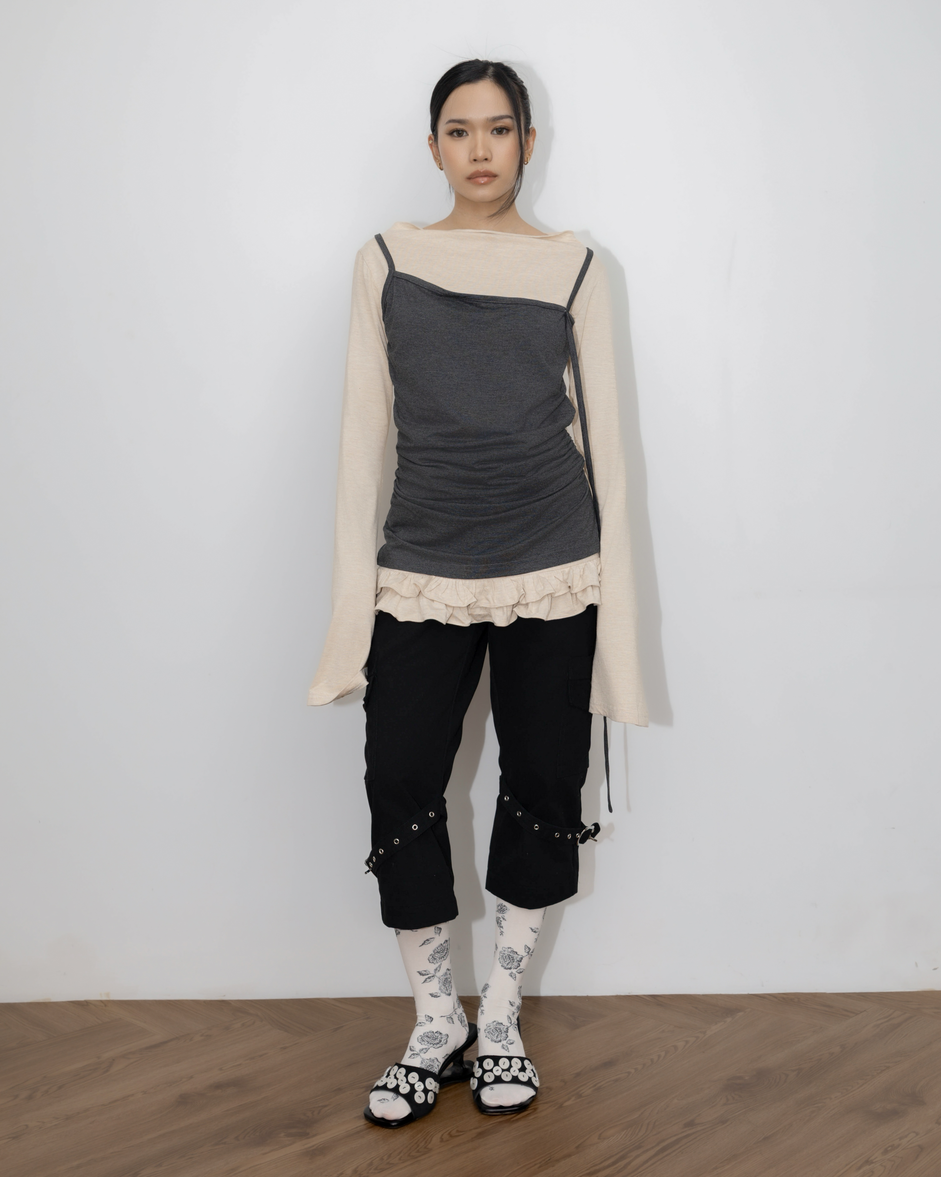 Ruffle Hem Layer Top