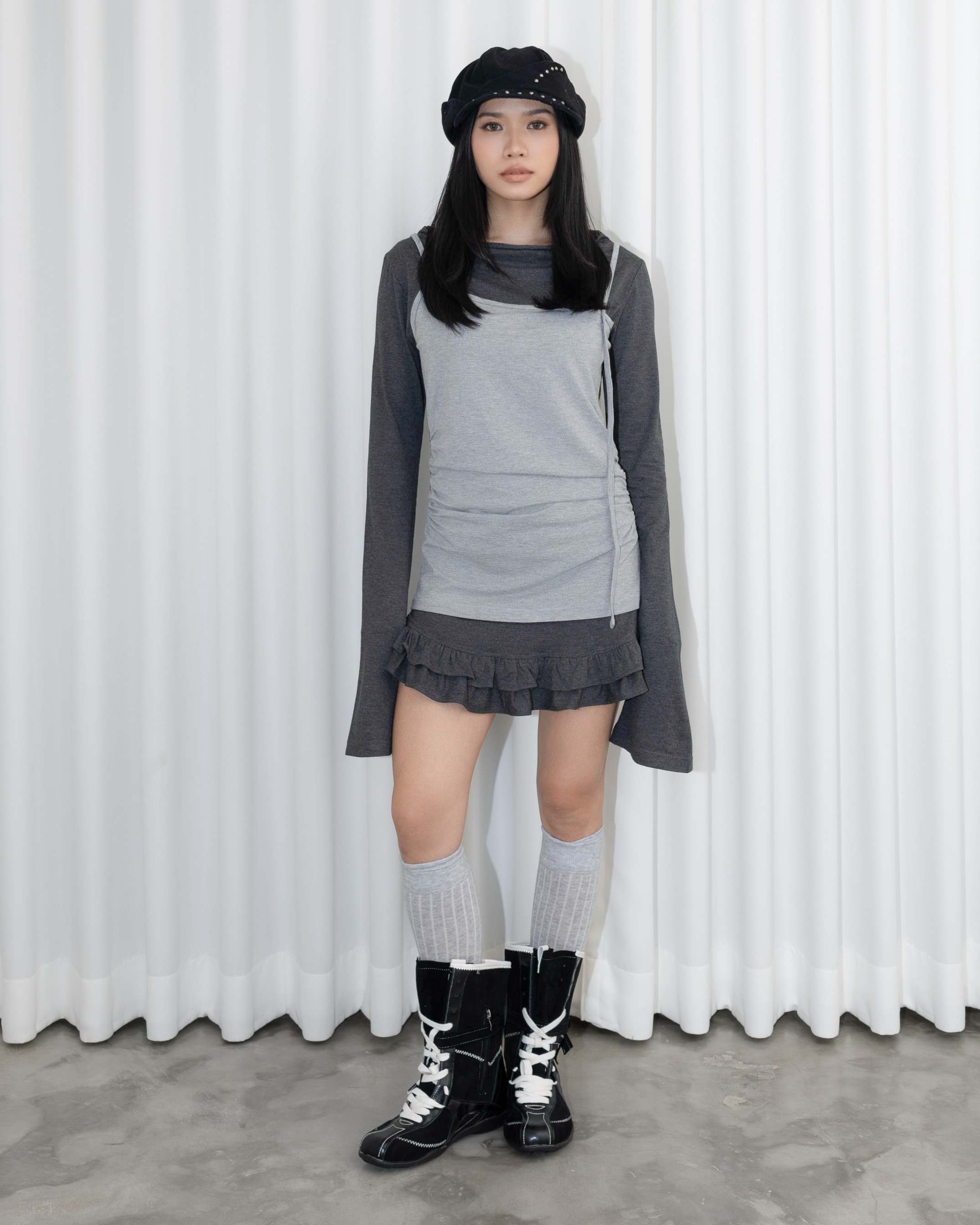 Ruffle Hem Layer Top