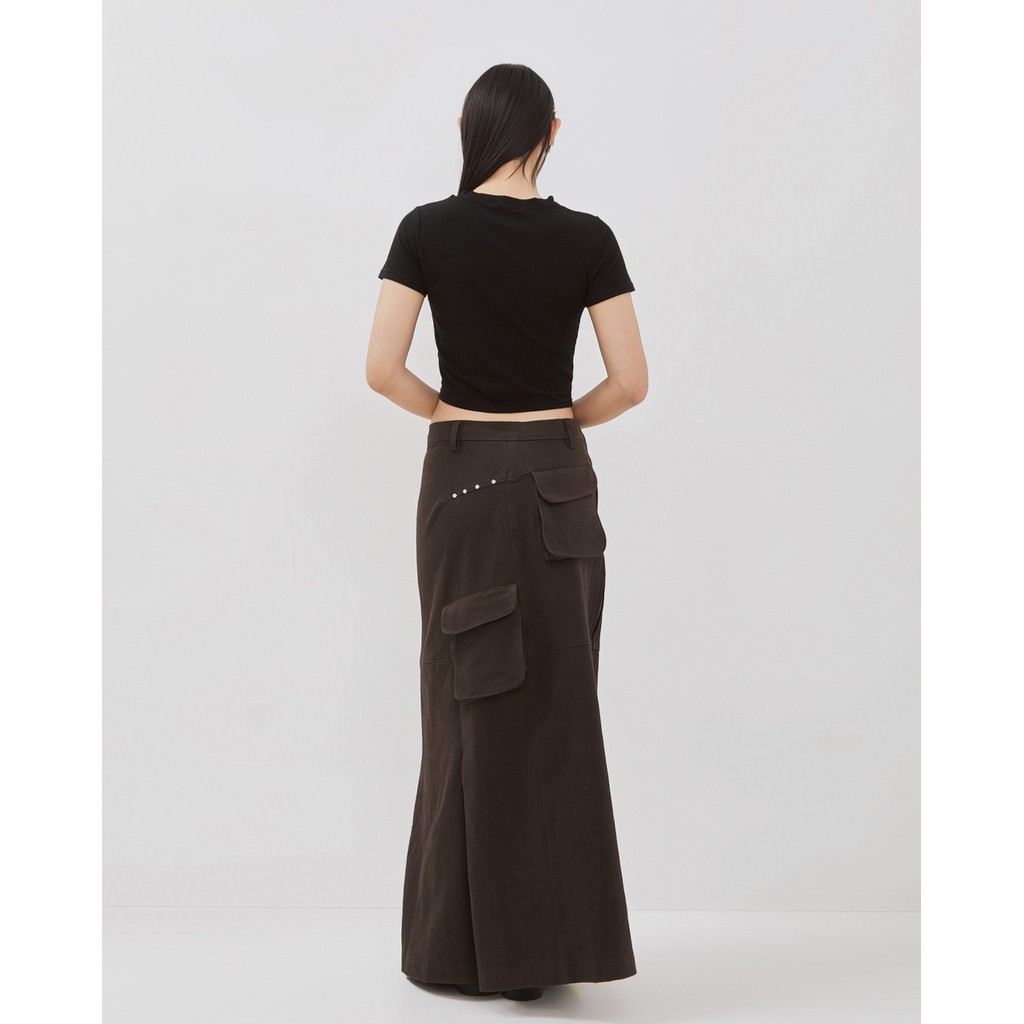 Mova Zip Cargo Long Skirt