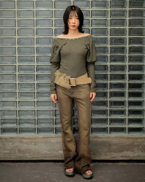 Image of CATHA - Button Puff Longsleeve Top