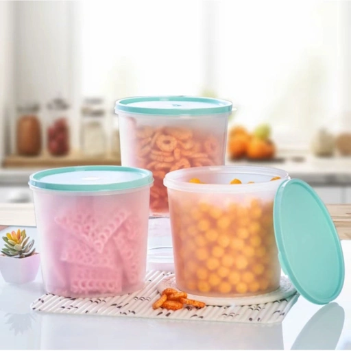 Image of [Toples Asta 4 Liter Isi 3 Pcs] | ORTAWARE | Toples Kerupuk Serbaguna | BPA FREE & KEDAP UDARA