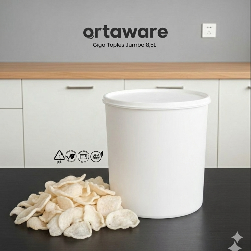 Ortaware Toples Jumbo Gentong Giga 8,5L Kedap Udara BPA Free