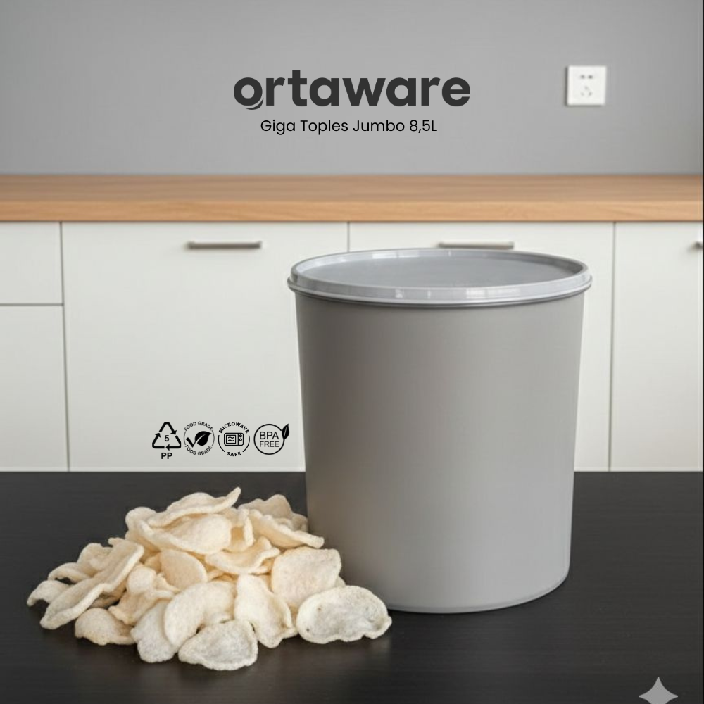 Ortaware Toples Jumbo Gentong Giga 8,5L Kedap Udara BPA Free