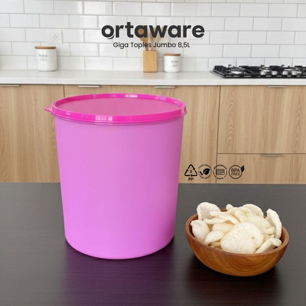 Ortaware Toples Jumbo Gentong Giga 8,5L Kedap Udara BPA Free