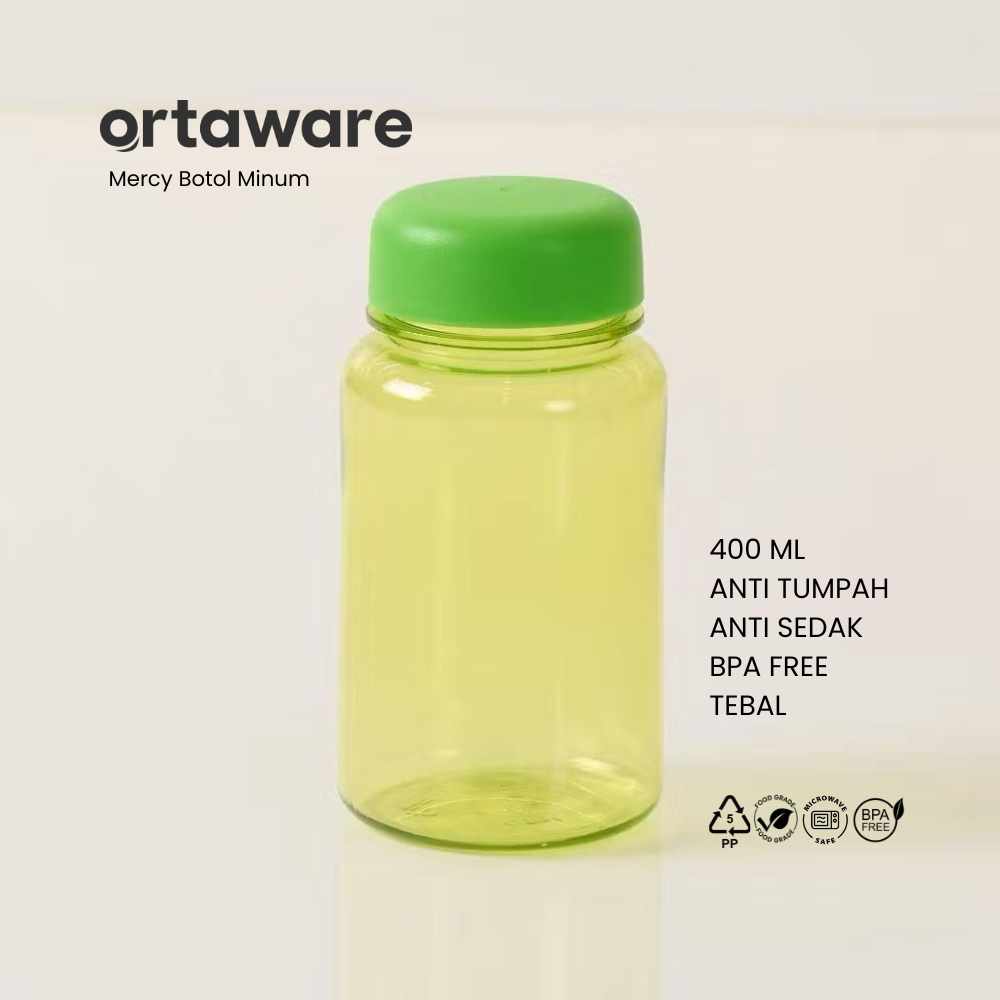 Botol Minum Mercy 400ml BPA Free Anti Tumpah Kitchenware Water Bottles Minuman