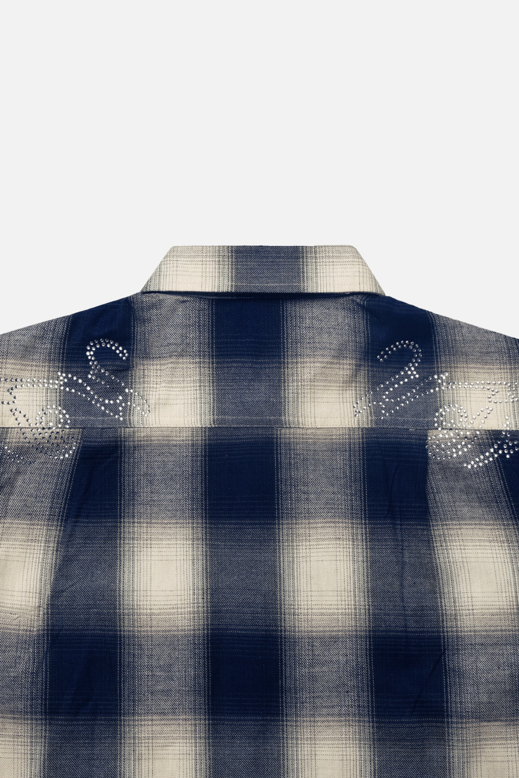 RAVHARREN x PRAEDAE DARK BLUE FLANNEL SHIRT