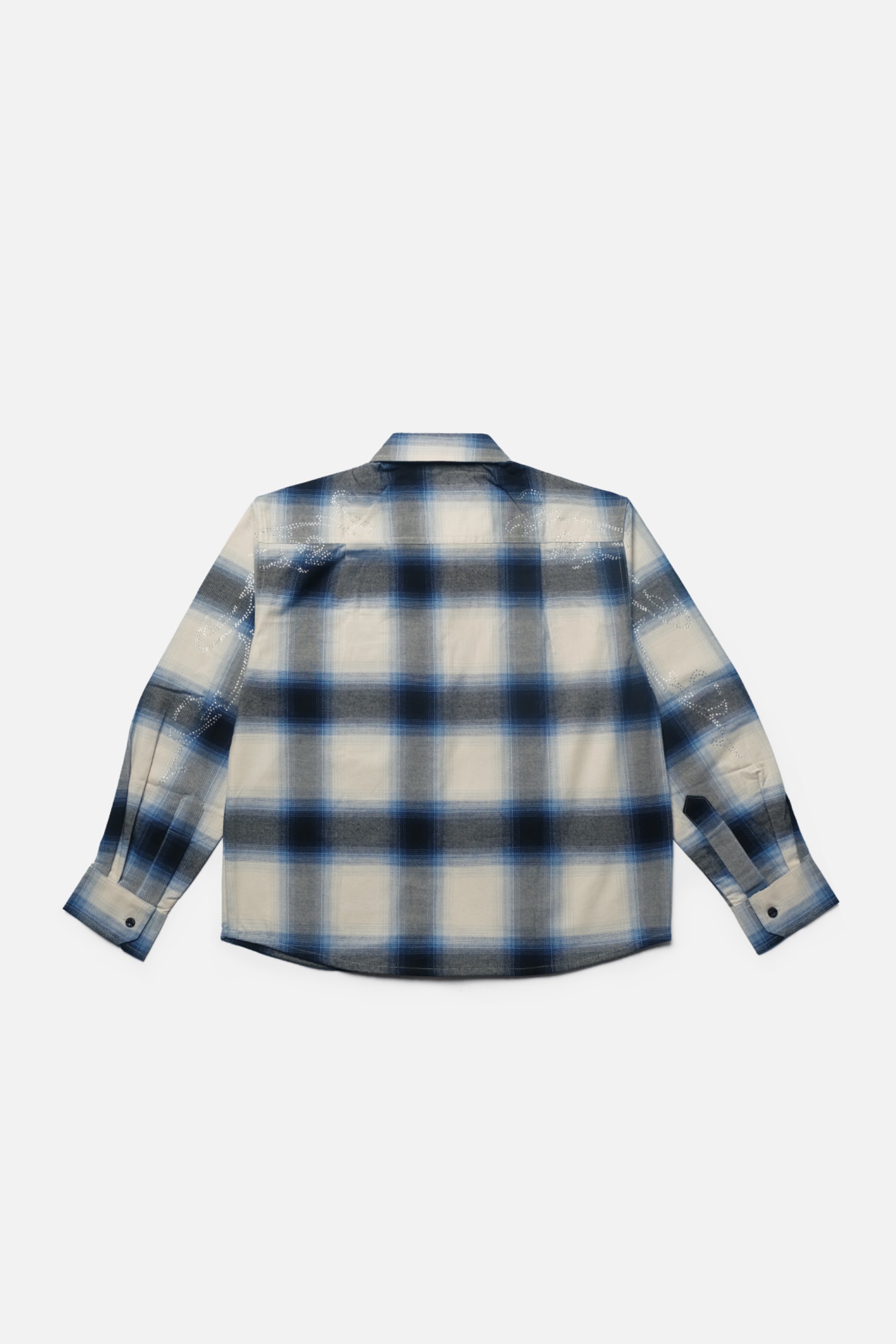 RAVHARREN x PRAEDAE SEA BLUE FLANNEL SHIRT