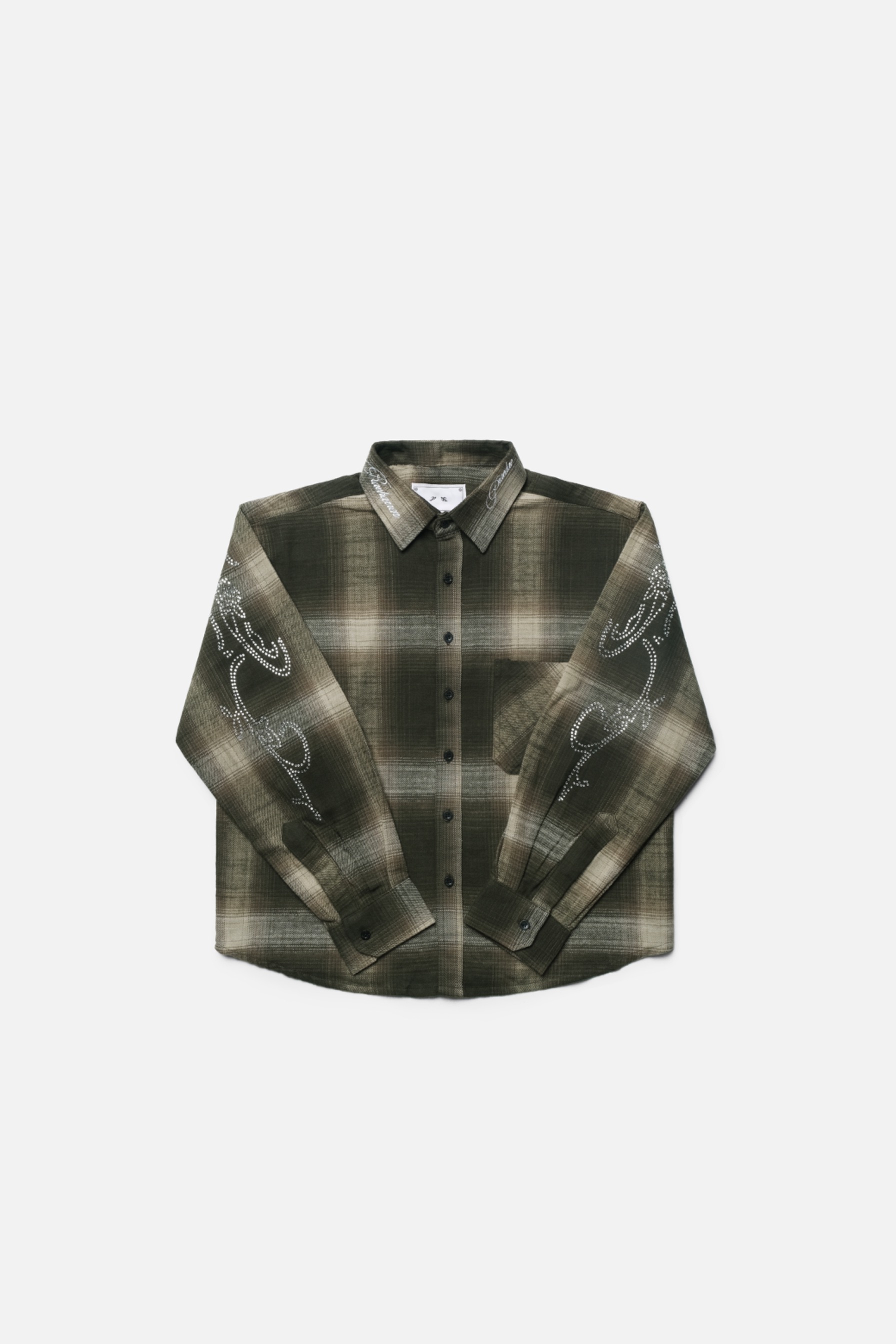 RAVHARREN x PRAEDAE FOREST GREEN FLANNEL SHIRT