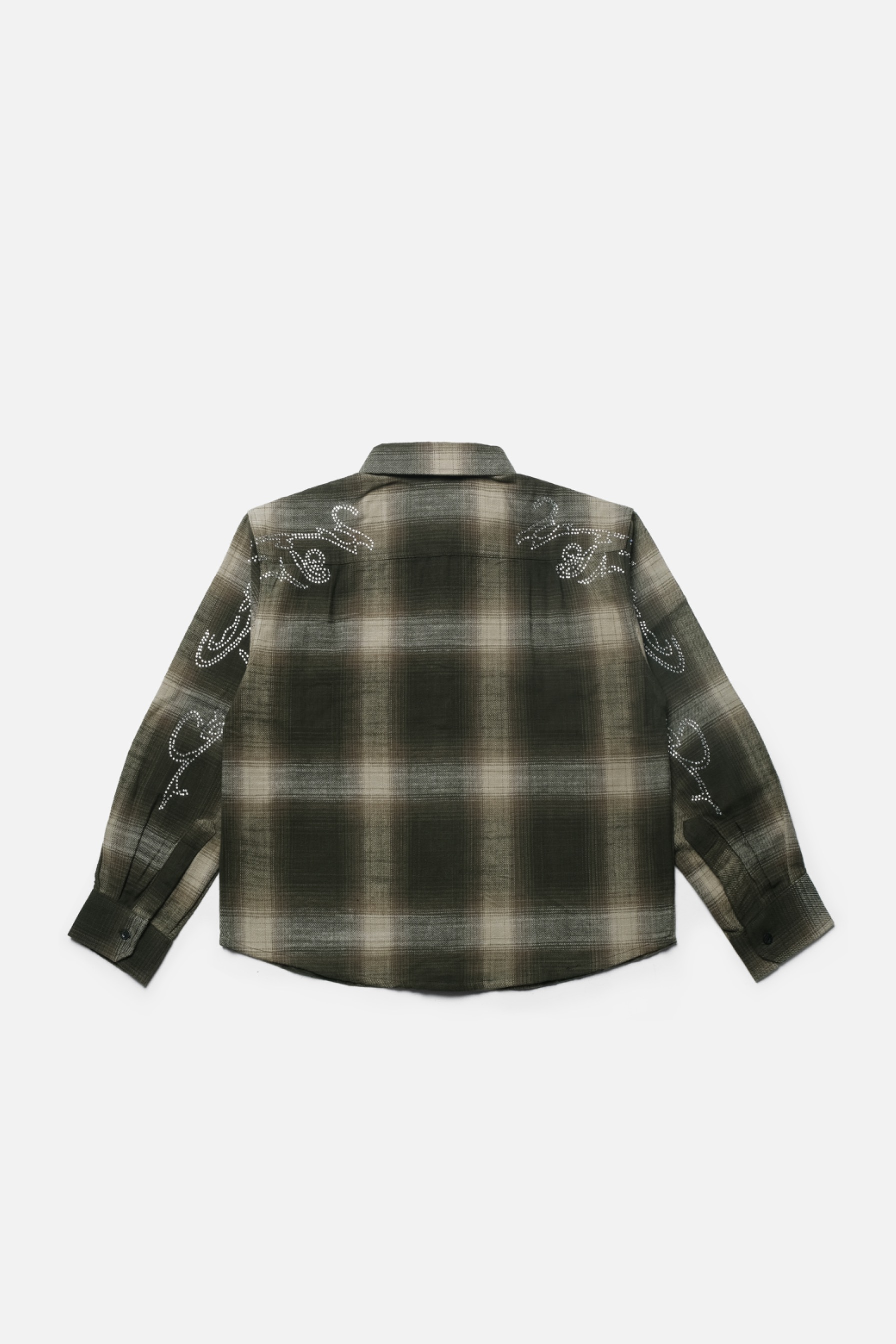RAVHARREN x PRAEDAE FOREST GREEN FLANNEL SHIRT