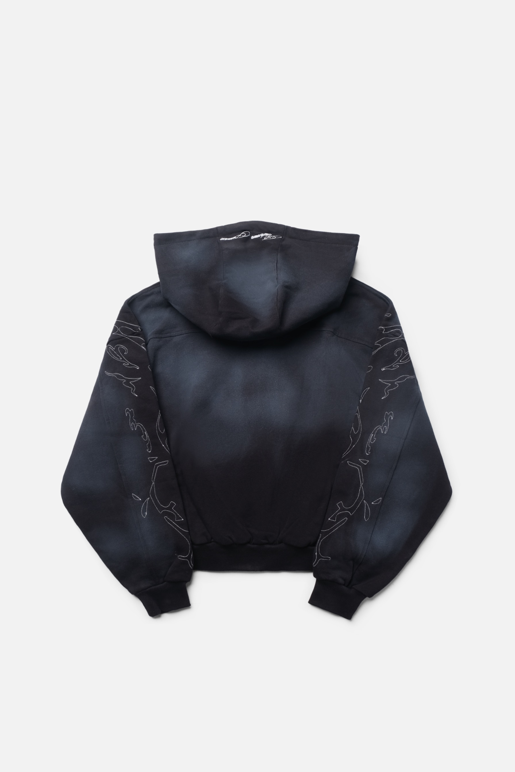 RAVHARREN x PRAEDAE FADE BLACK HOODIE