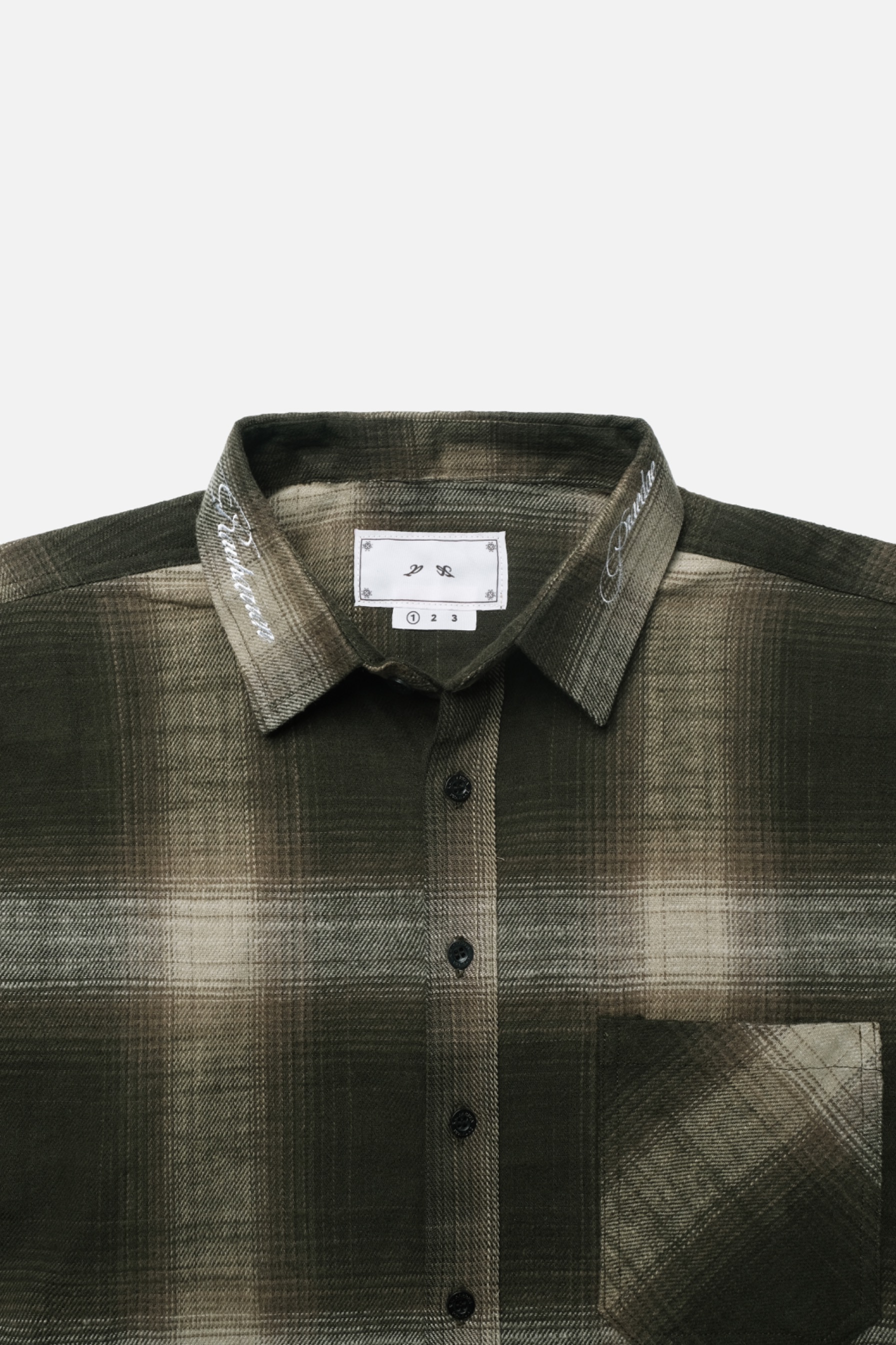 RAVHARREN x PRAEDAE FOREST GREEN FLANNEL SHIRT