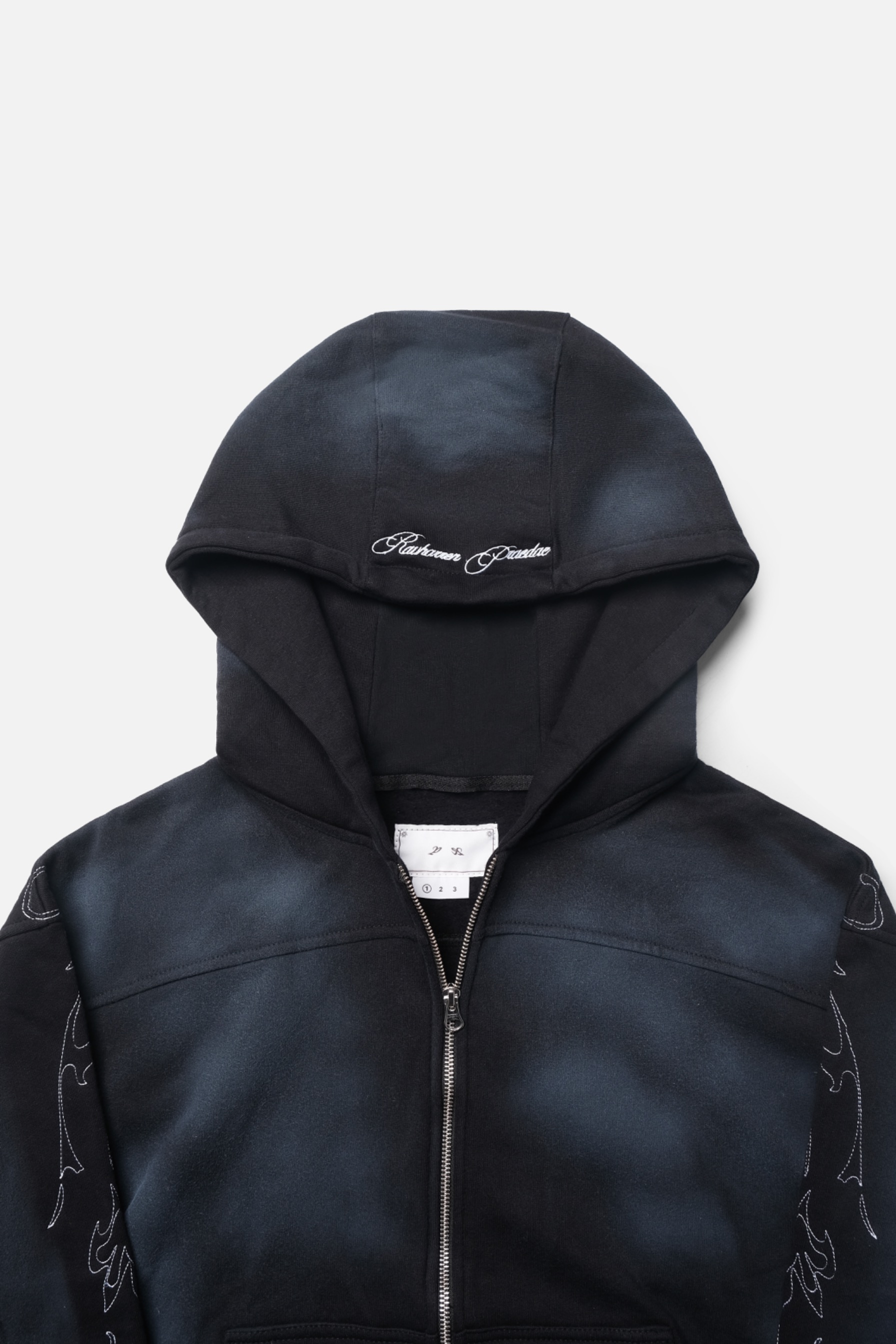 RAVHARREN x PRAEDAE FADE BLACK HOODIE