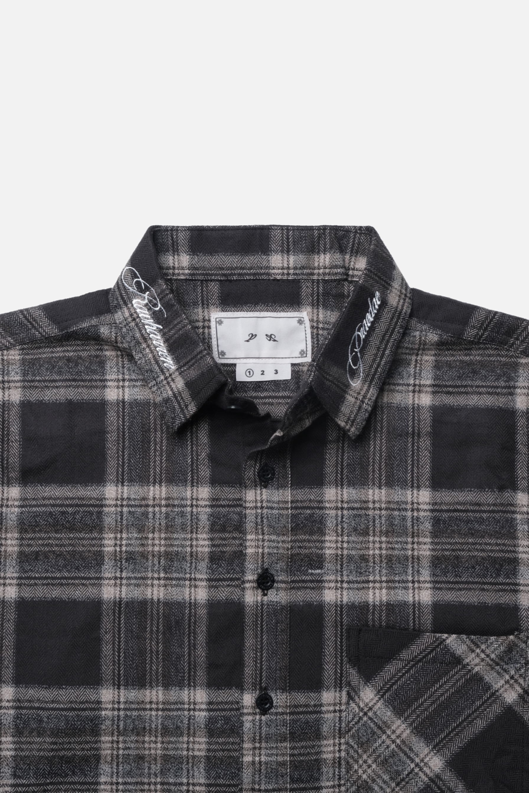 RAVHARREN x PRAEDAE ASH GREY FLANNEL SHIRT