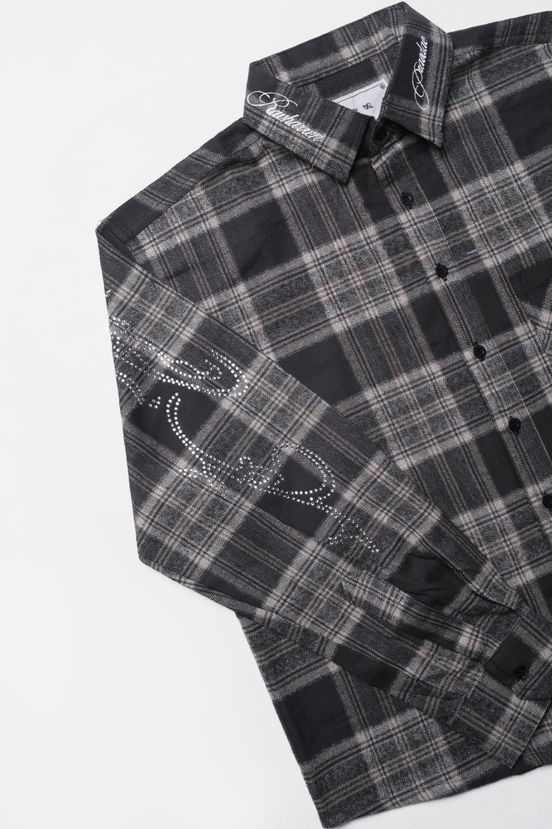 RAVHARREN x PRAEDAE ASH GREY FLANNEL SHIRT