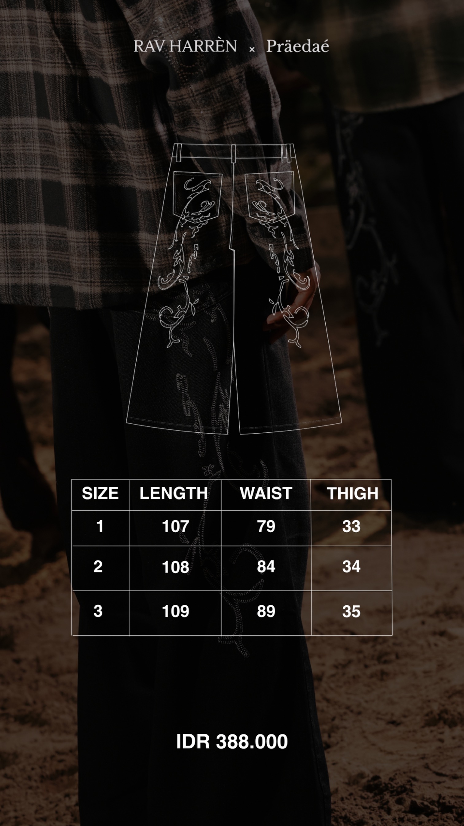 RAVHARREN x PRAEDAE FADE BLACK DENIM PANTS