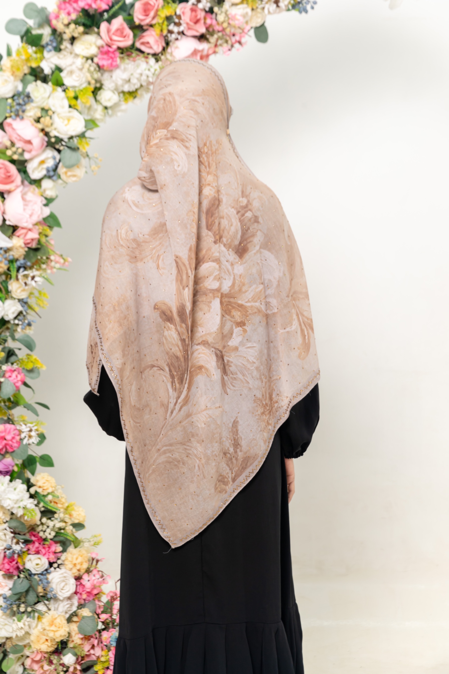 pashmina motif bloom series - sand