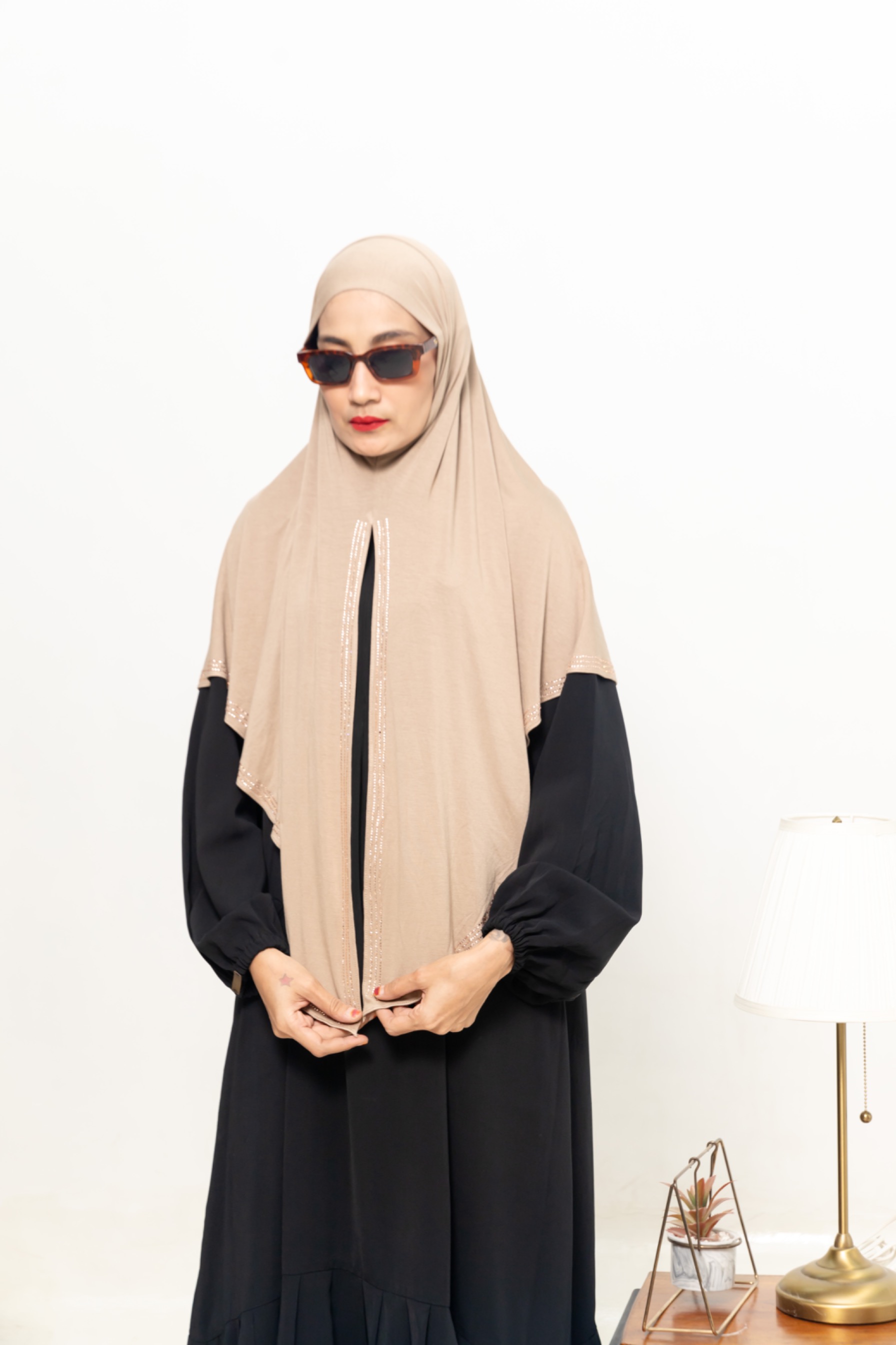 jawharly hijab instant on the go - tan