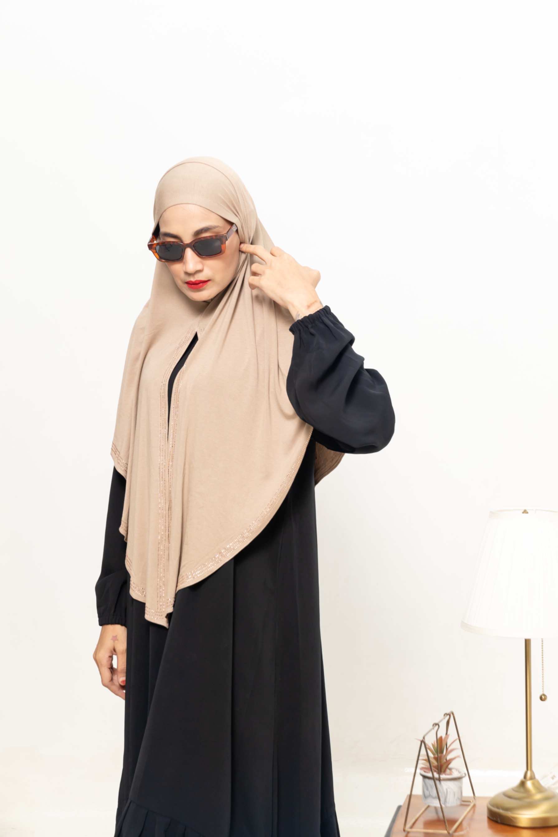 jawharly hijab instant on the go - tan