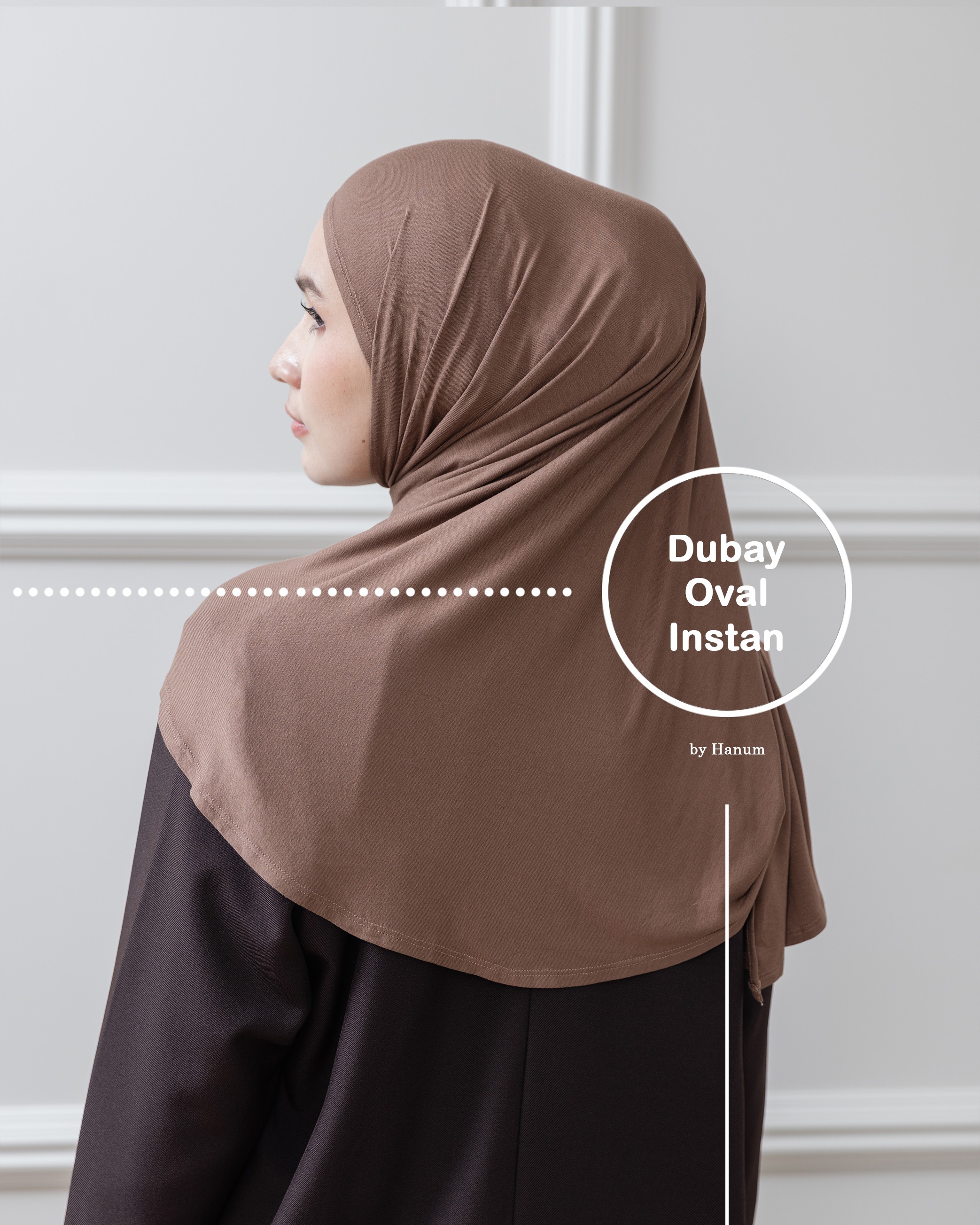 HANUM - DUBAY Oval Instan | Pashmin Instana Berbentuk Oval Sudah di Lengkapi Dengan Ciput