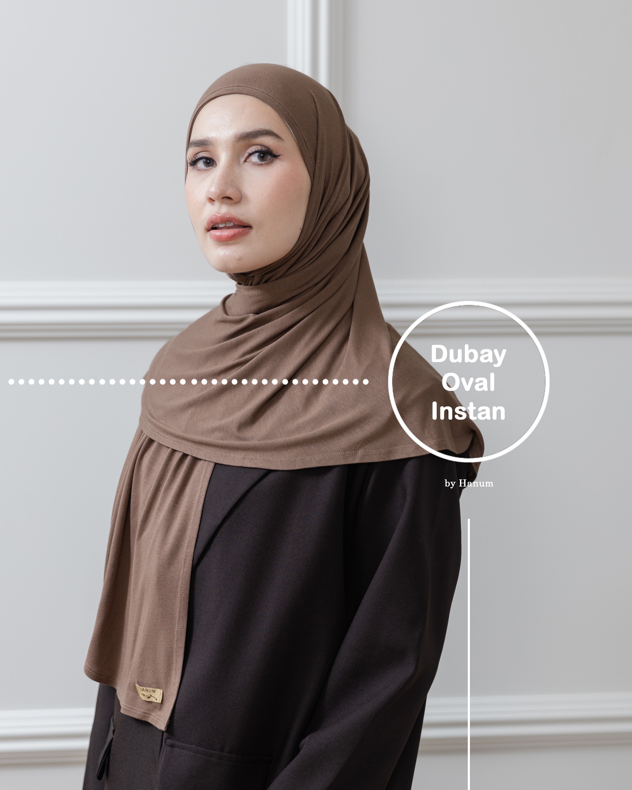 HANUM - DUBAY Oval Instan | Pashmin Instana Berbentuk Oval Sudah di Lengkapi Dengan Ciput