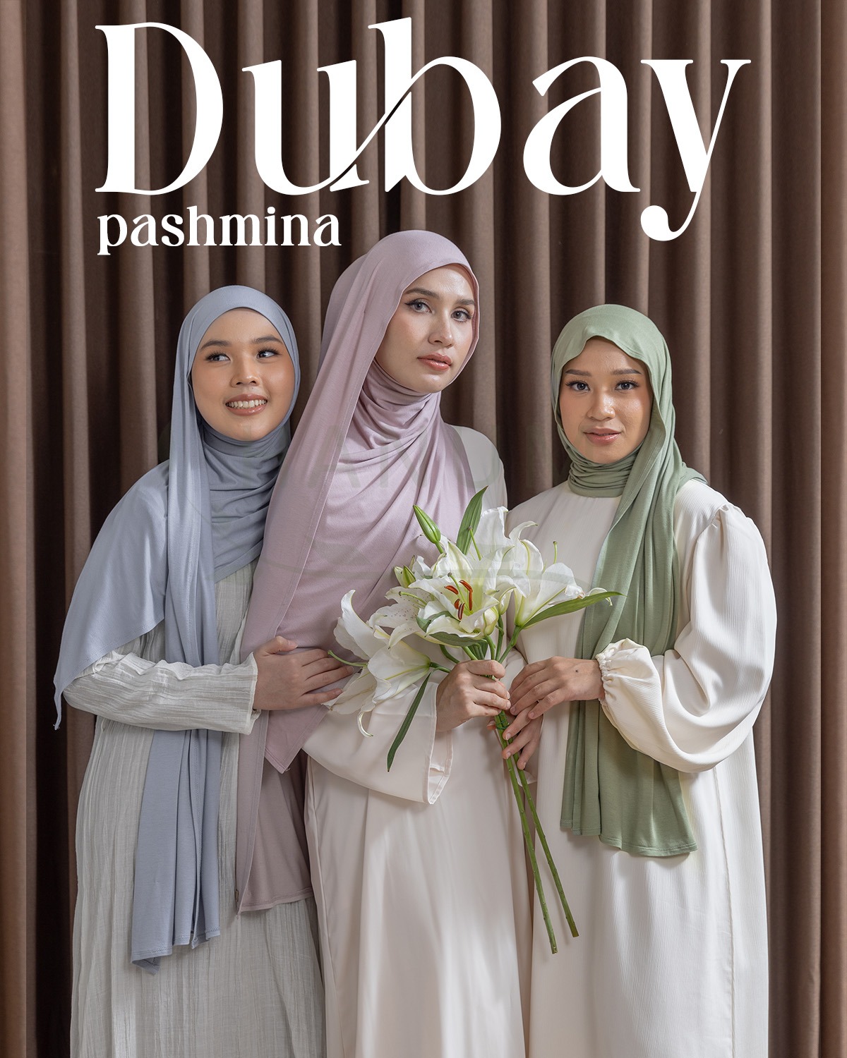 HANUM - DUBAY PASHMINA BASIC (Pashmina tanpa ciput)