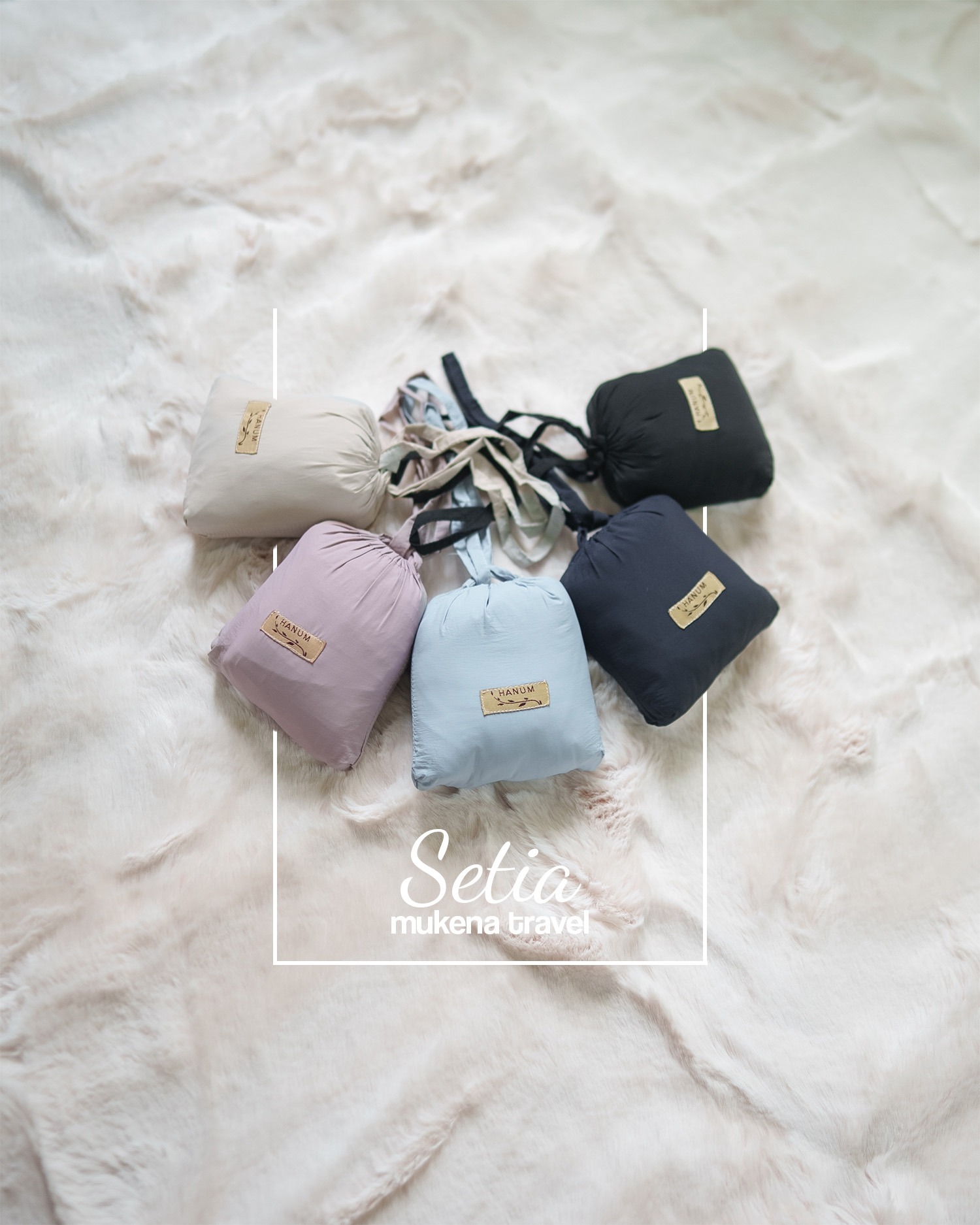 HANUM - SETIA MUKENA TRAVEL (Mukena Travel berbahan soltic korea)