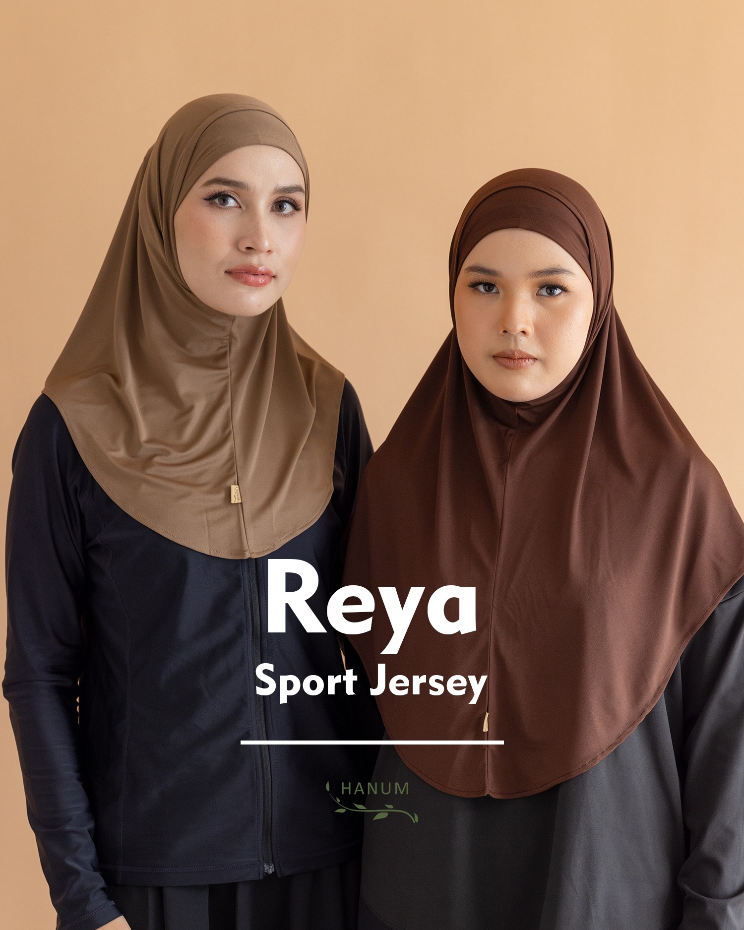 HANUM - REYA Sport Jersey | Hijab Sport Bahan Jersey Elastis dan Nyaman