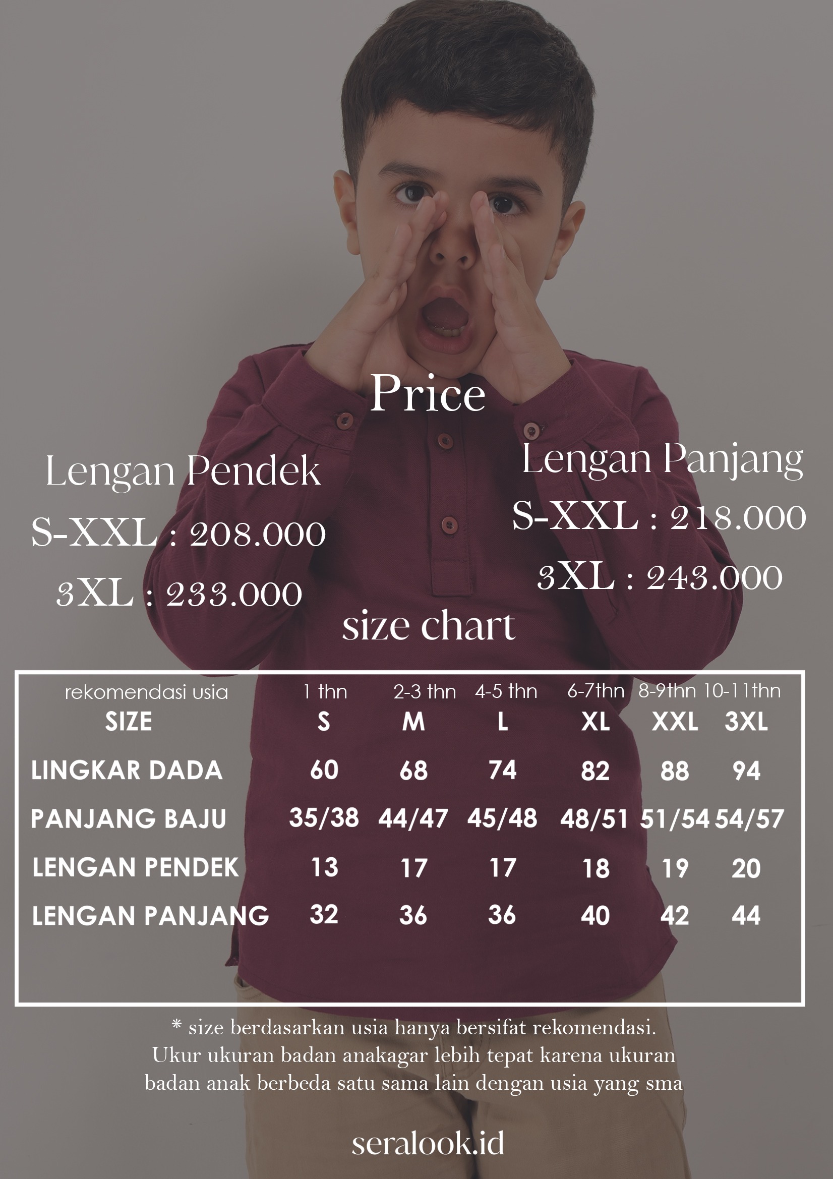 Selaras Kemeja Anak Panjang