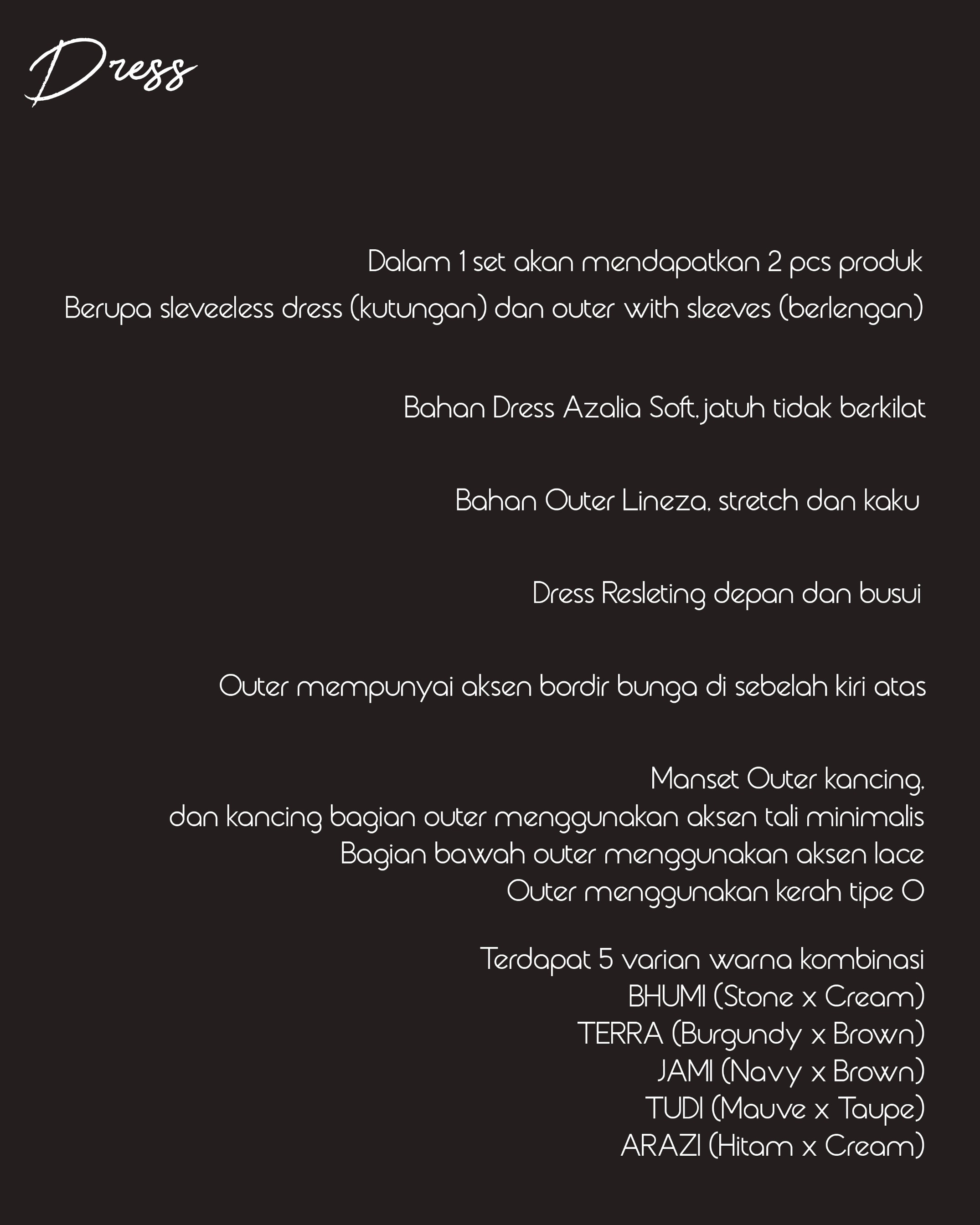 Dress Dewasa Aku & Kita
