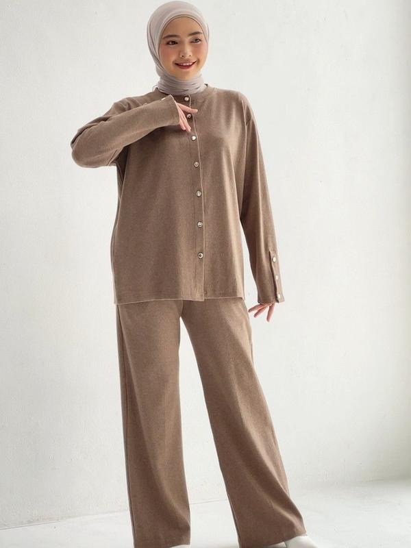 Aluna by Kayareya | Set Atasan Celana Knit Wanita All Size