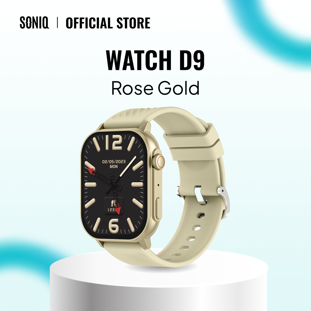 SONIQ Smartwatch D9 - Rose Gold