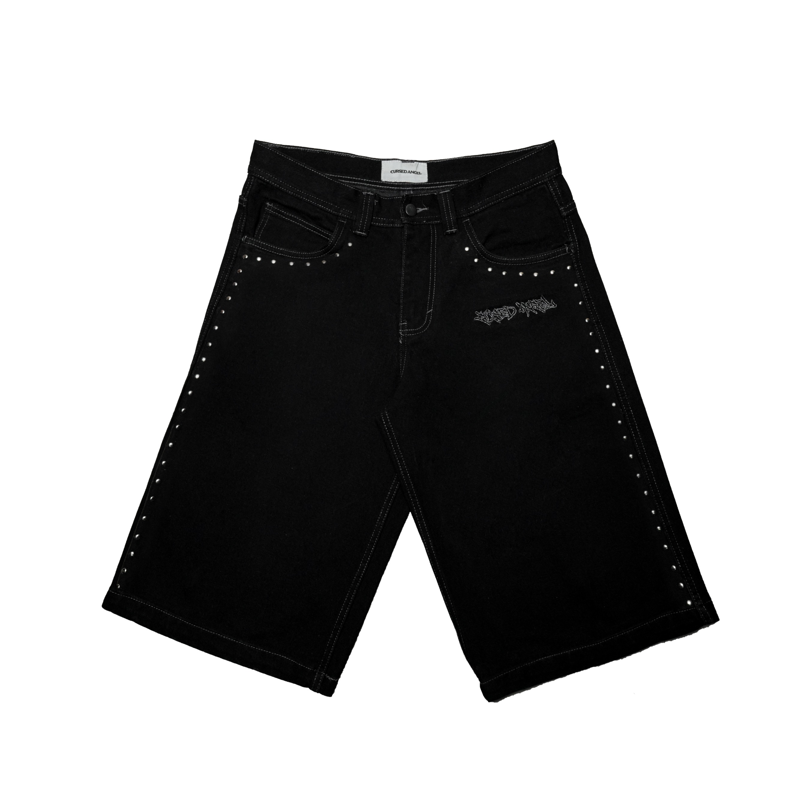 CURSEDANGEL  JORTS - CHORME JETBLACK