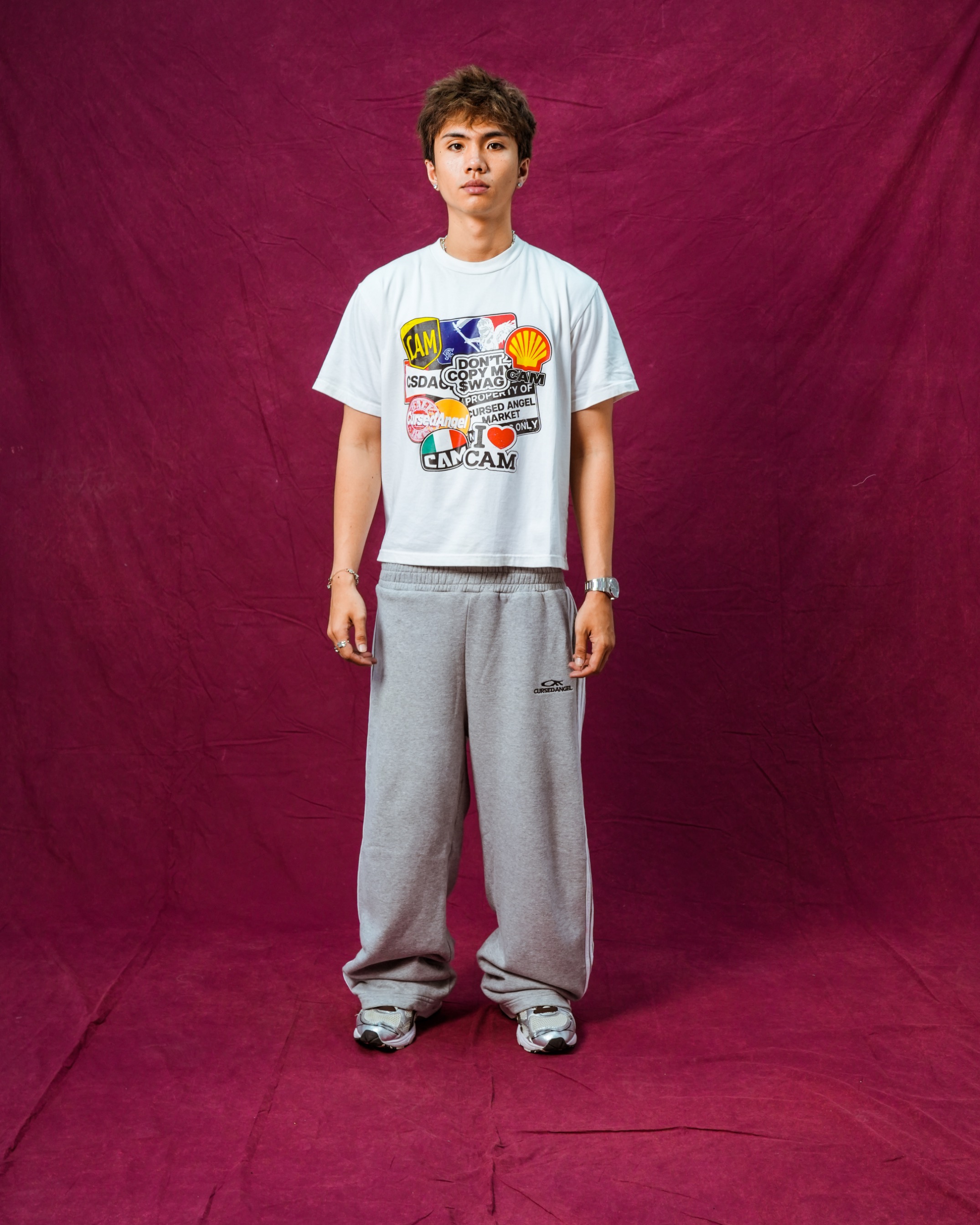 CA double waist sweatpants grey