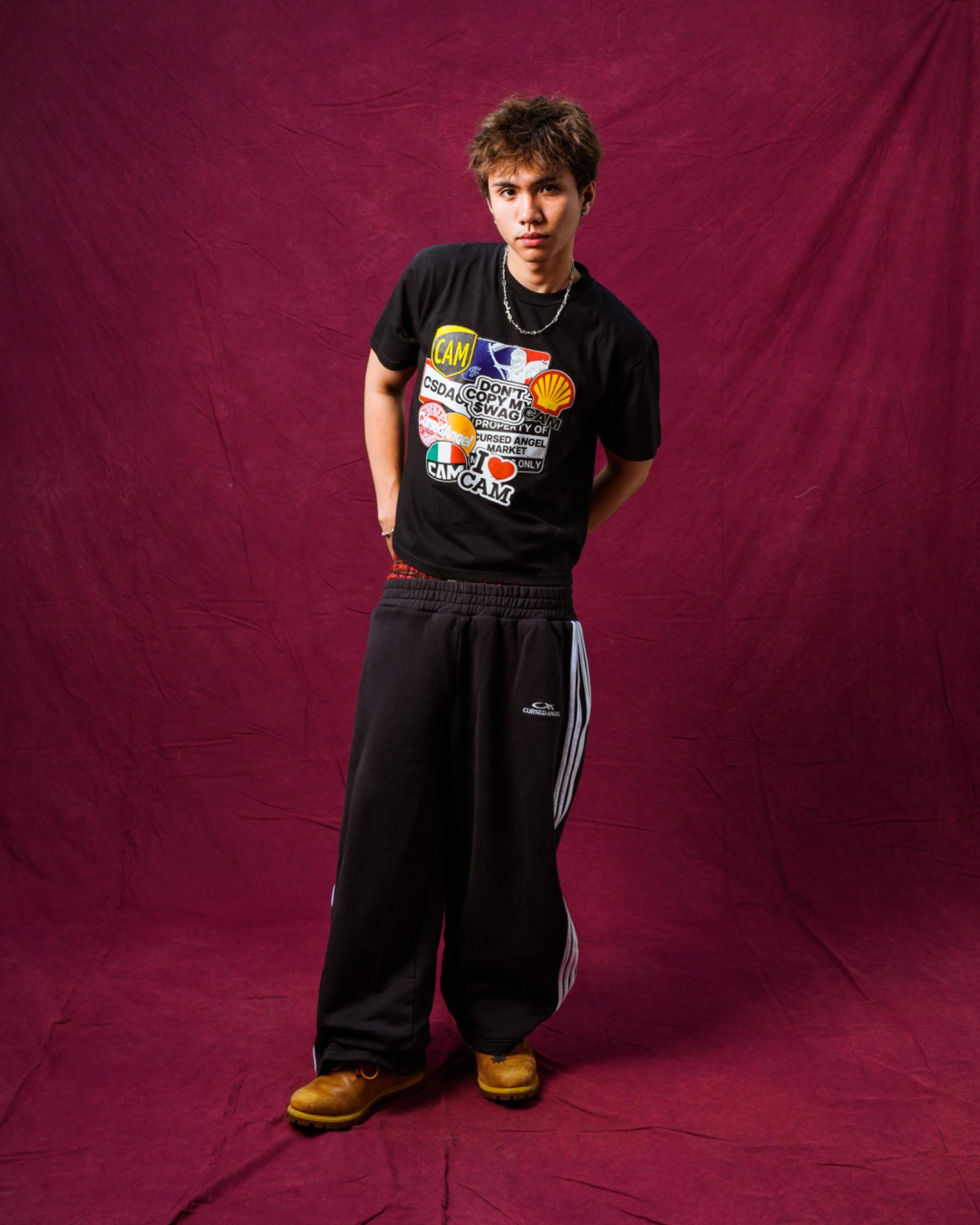 CA double waist sweatpants black
