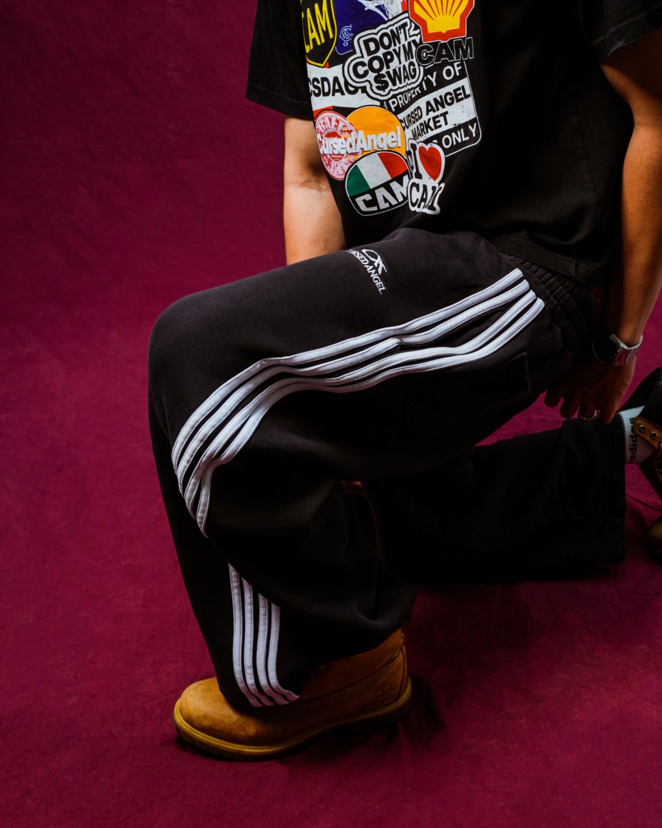 CA double waist sweatpants black