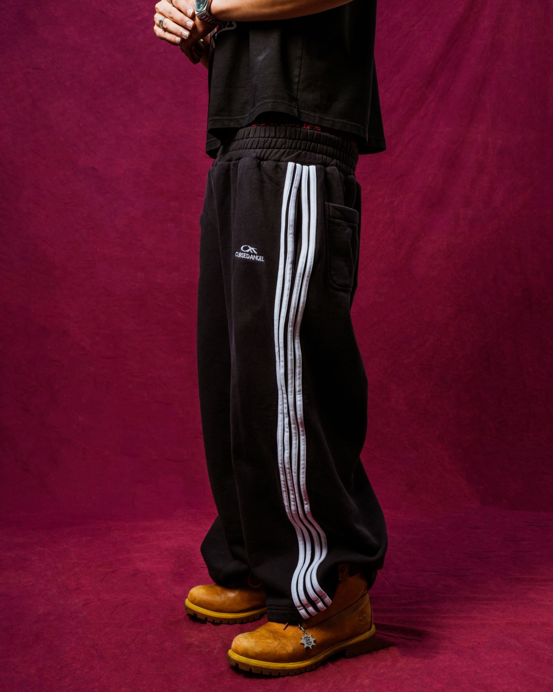CA double waist sweatpants black