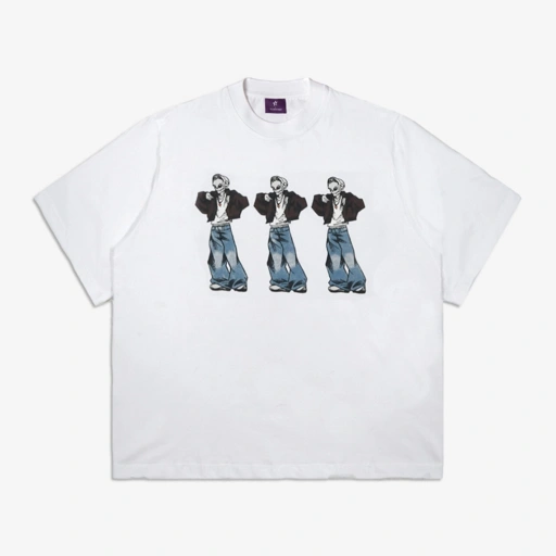 Image of Crop Boxy Tee Fillingstreet - Sequin White