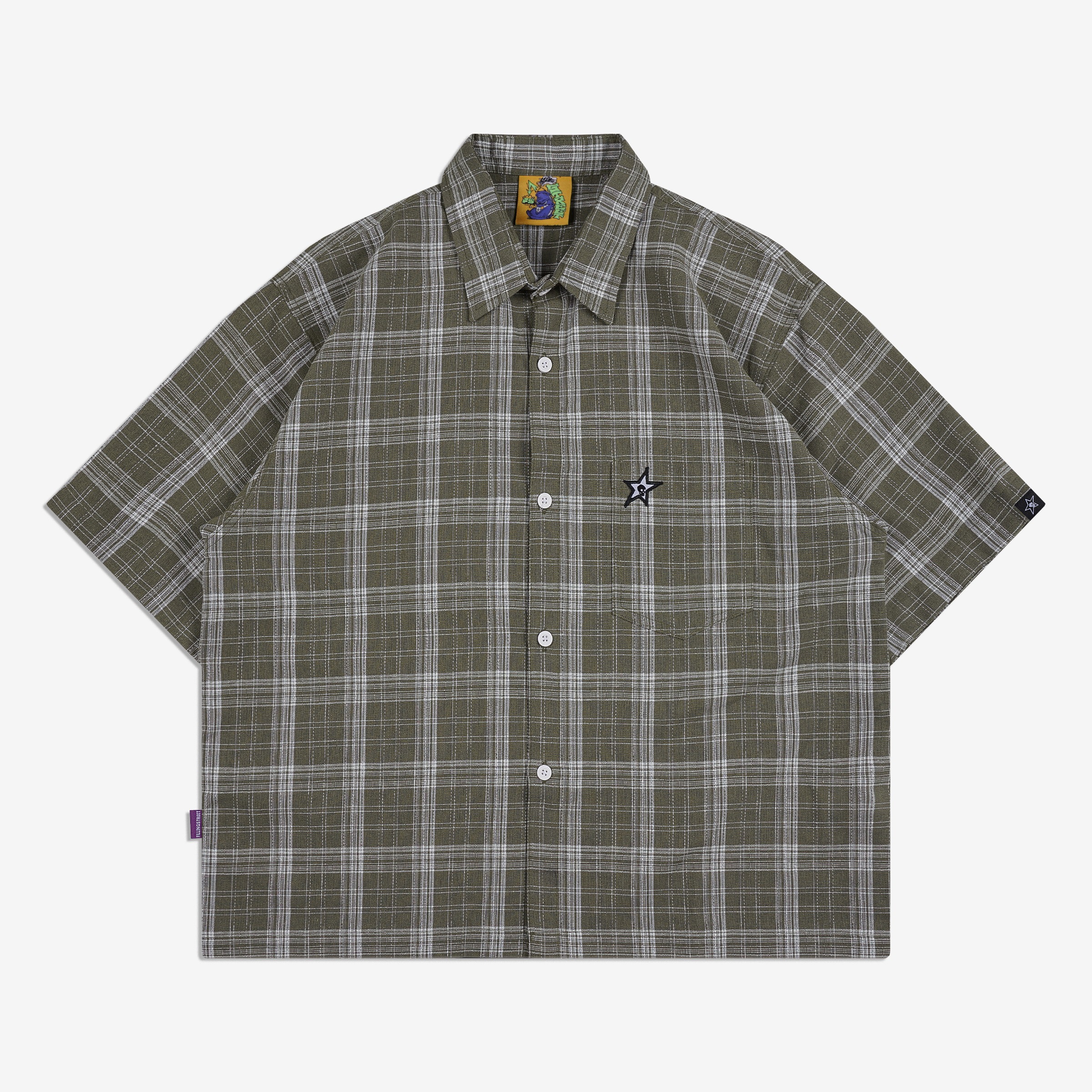 GRIDLOCK PLAID SHIRT OLIVE