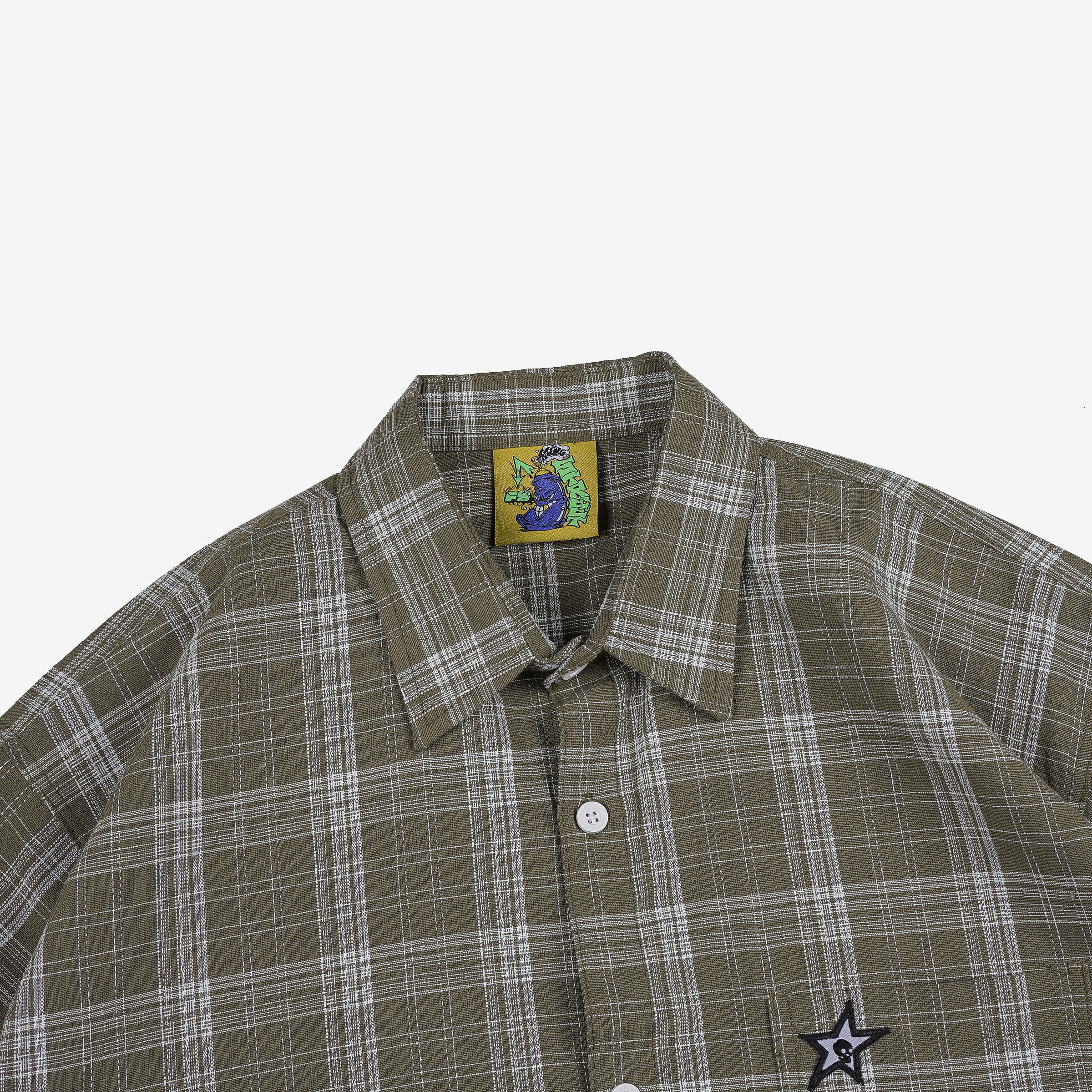 GRIDLOCK PLAID SHIRT OLIVE