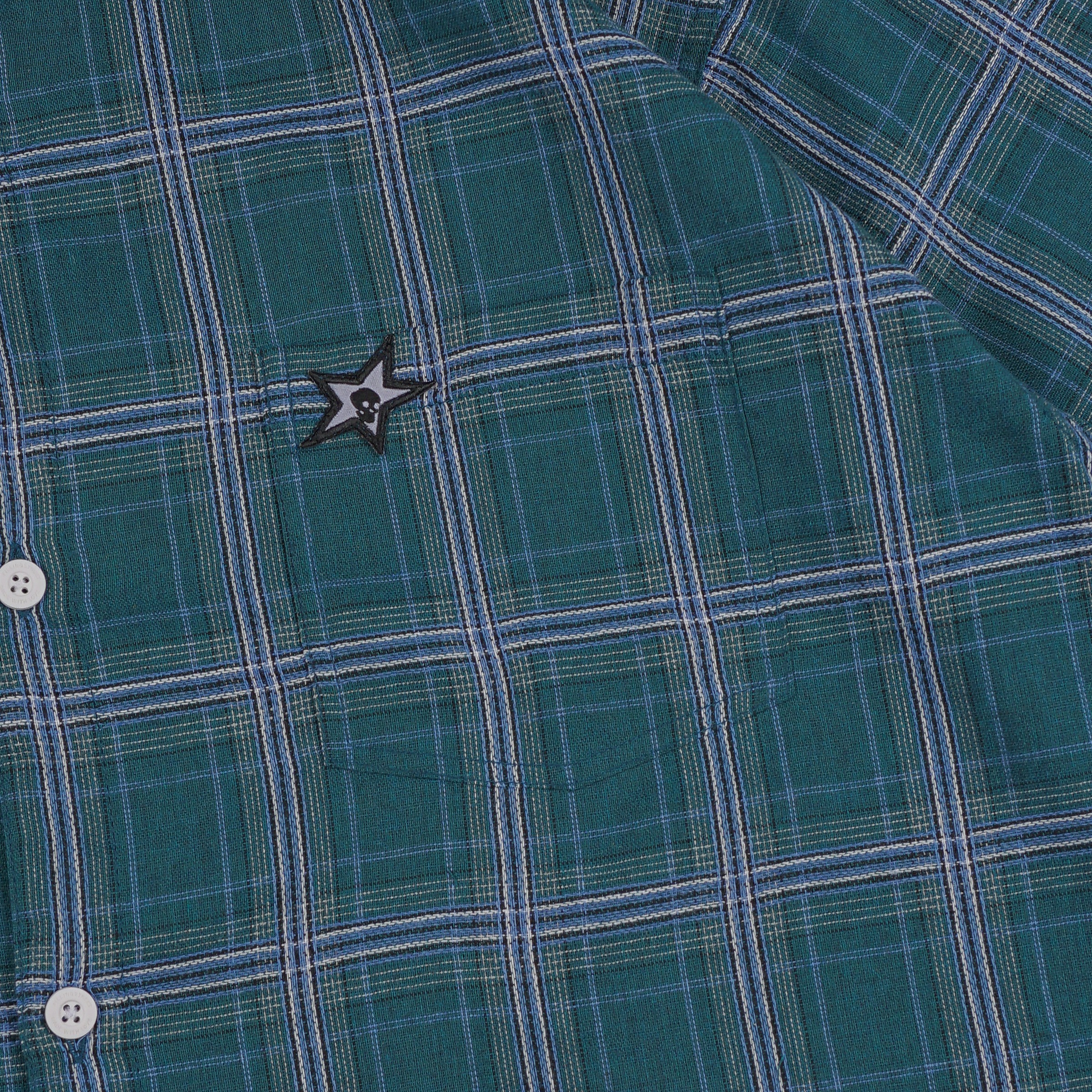 GRIDLOCK PLAID SHIRT TEAL