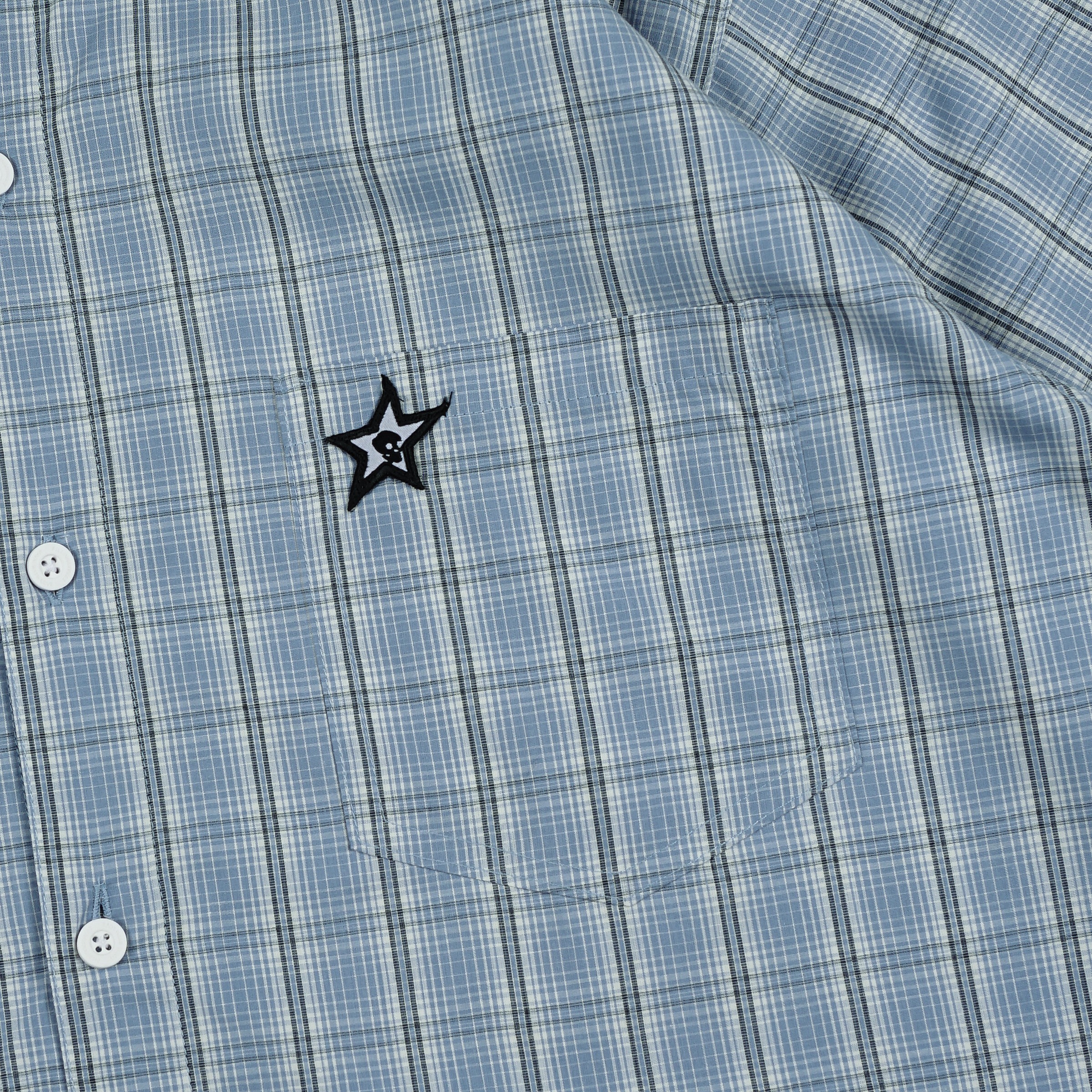 METRO PLAID SHIRT DUSTY BLUE